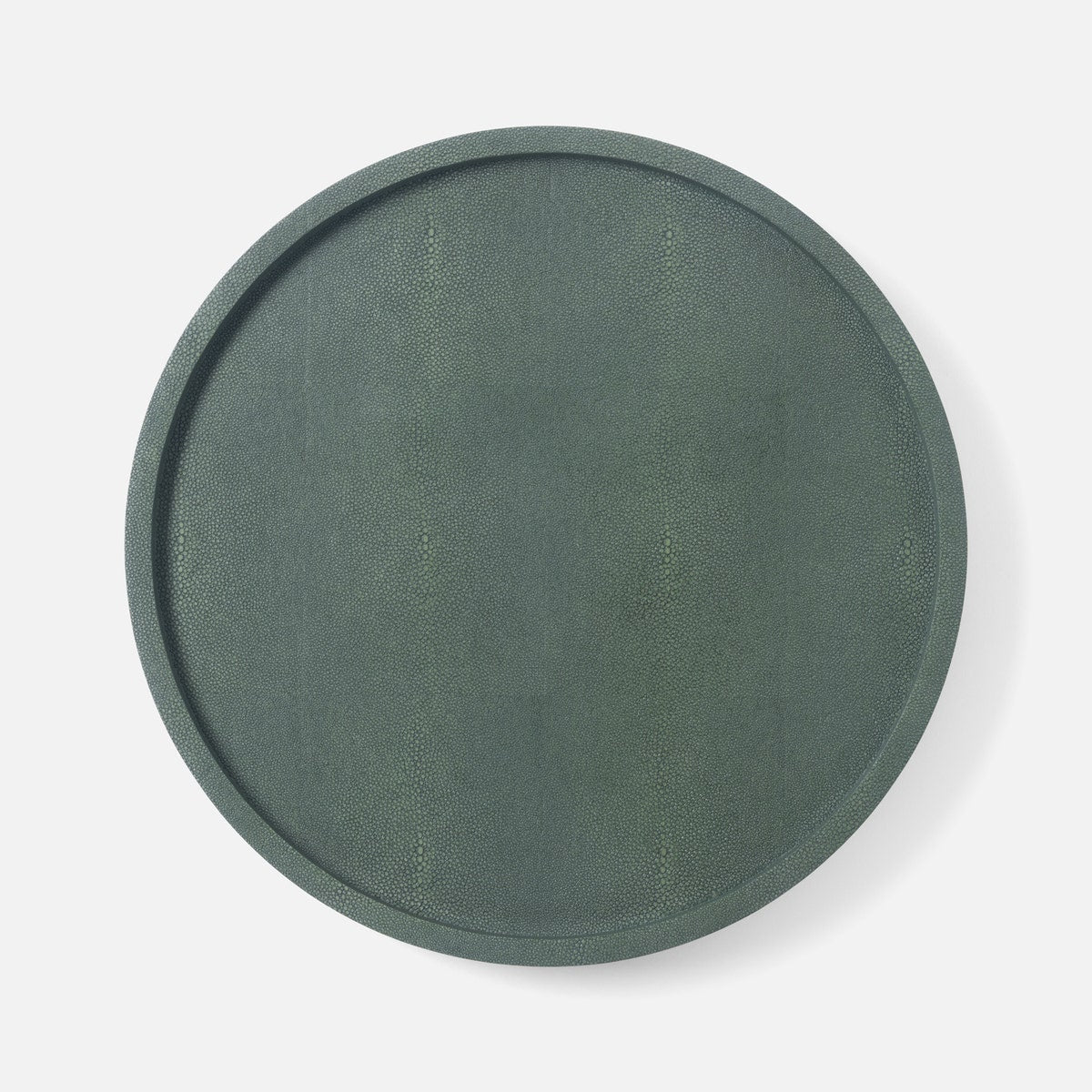 Calvin Juniper Lazy Susan Realistic Faux Shagreen 18"D