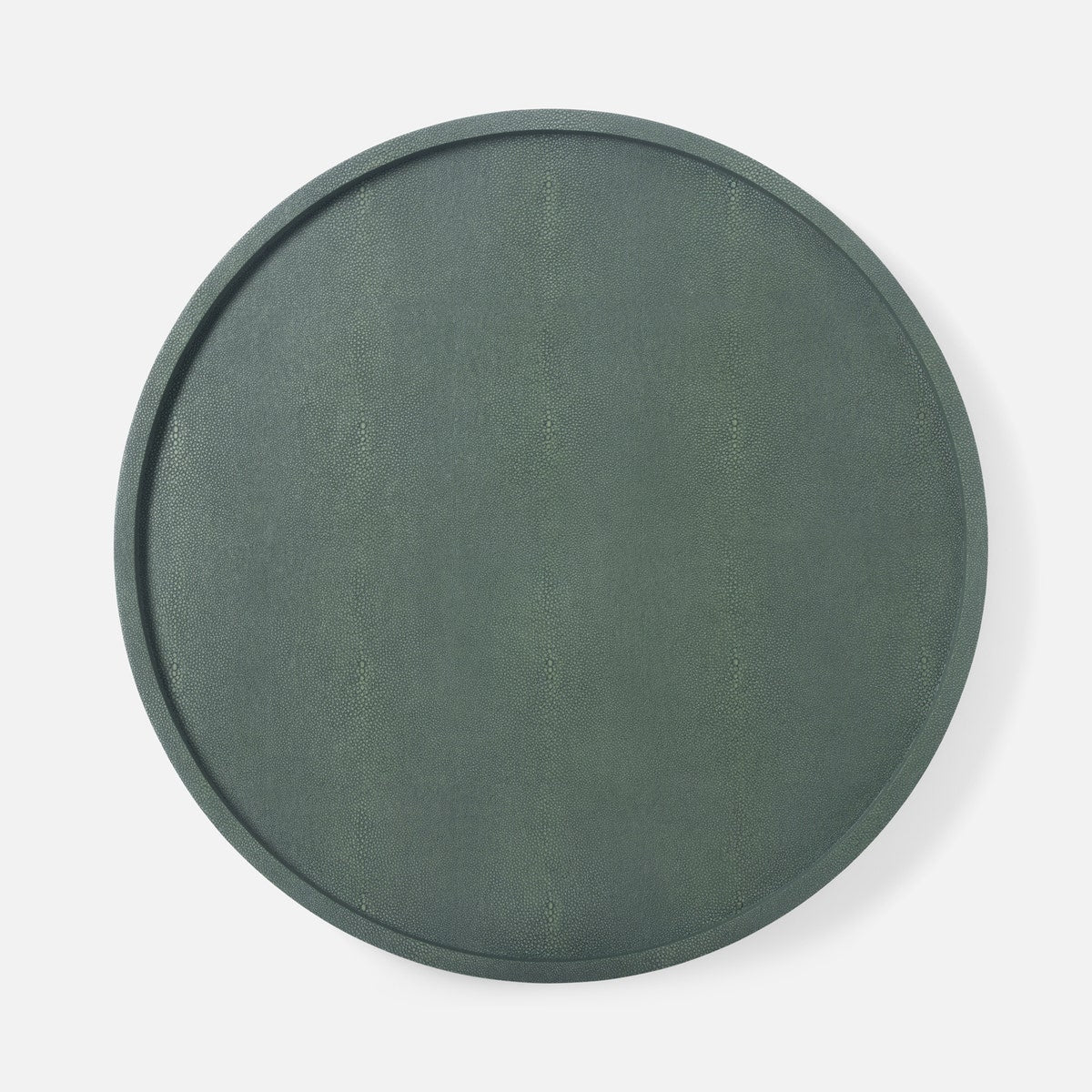 Calvin Juniper Lazy Susan Realistic Faux Shagreen 24"D