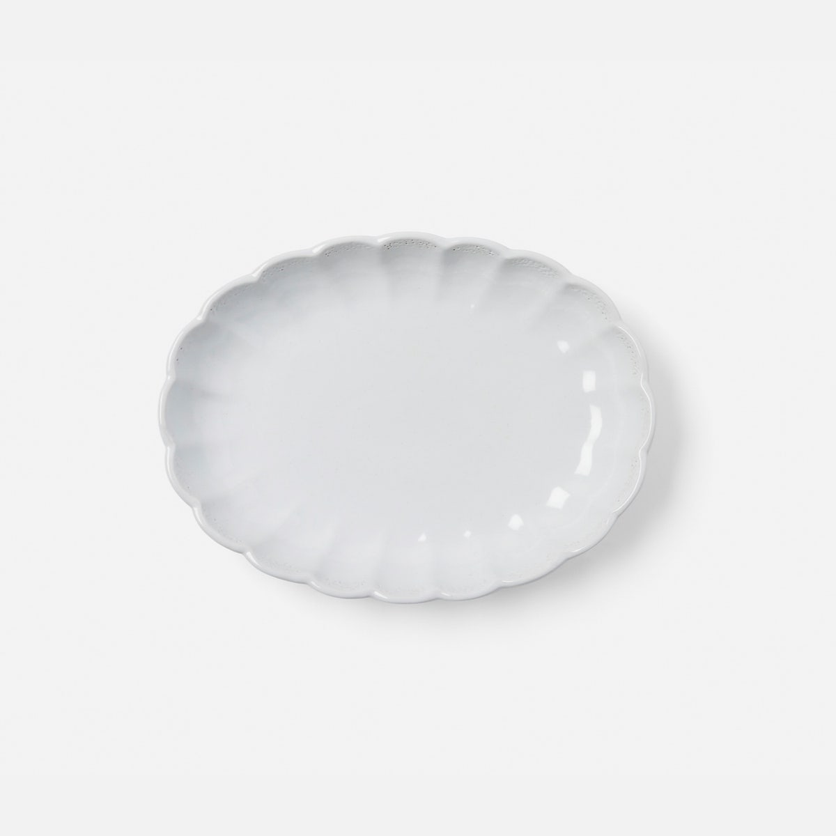 Camilla Cloud Gray Oval Serving Platter Stoneware Small Pack/2