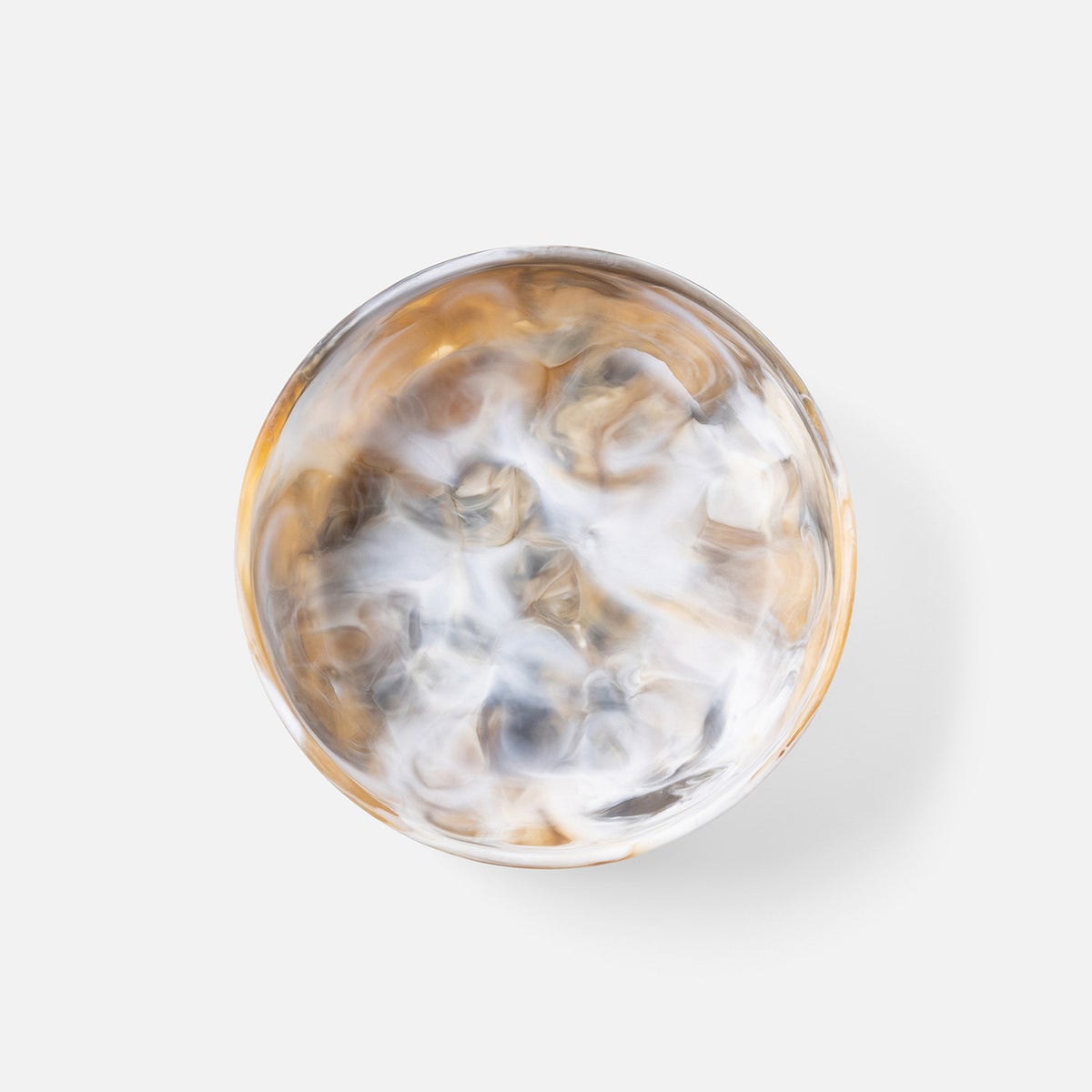 Hugo Black/Tan Swirled Serving Bowl Resin Small Pack/2