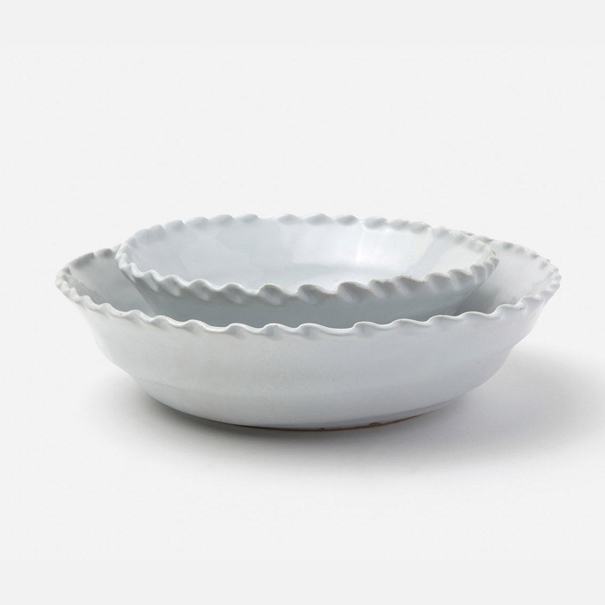 Adina Large Antique White Serving Bowls Pack/2