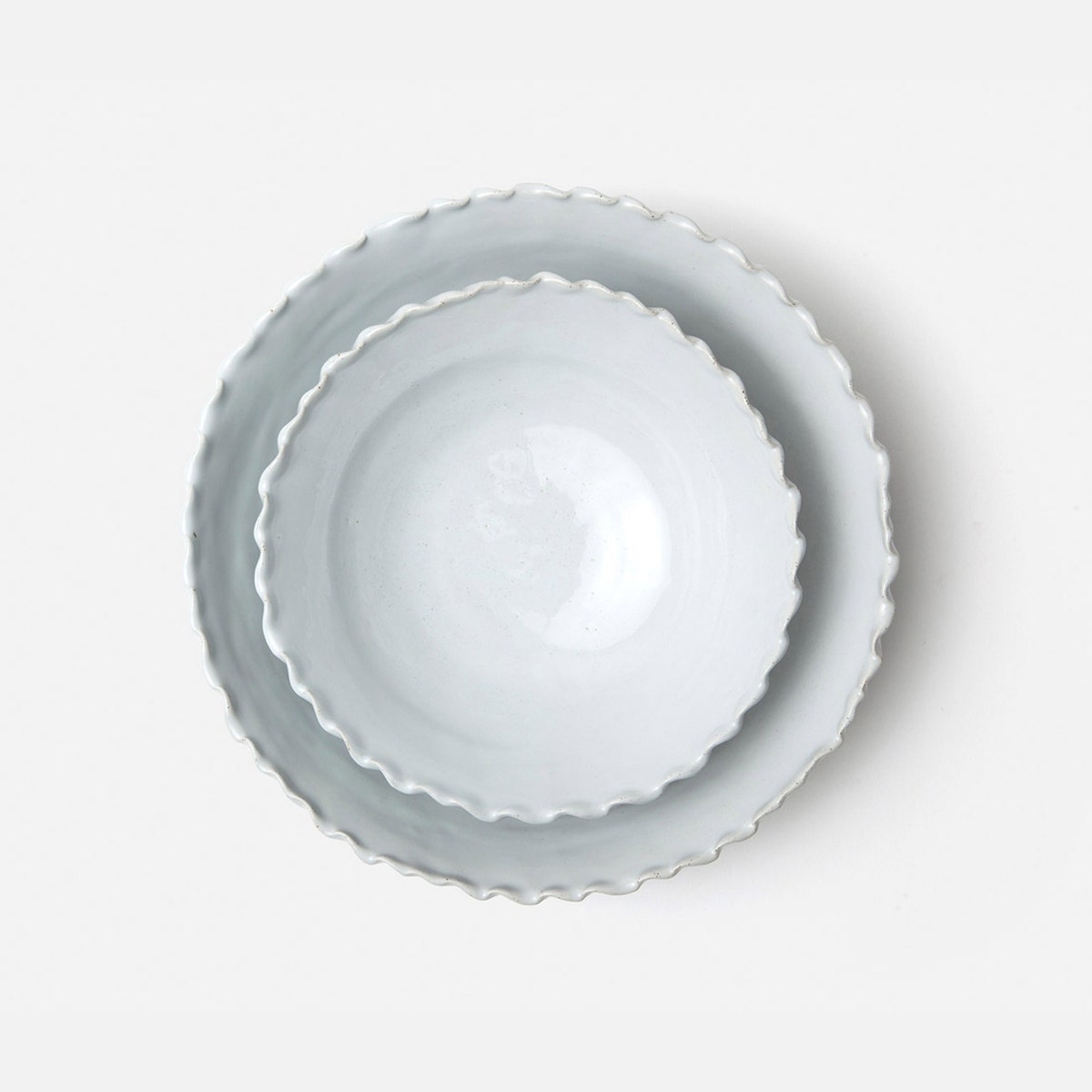 Adina Large Antique White Serving Bowls Pack/2