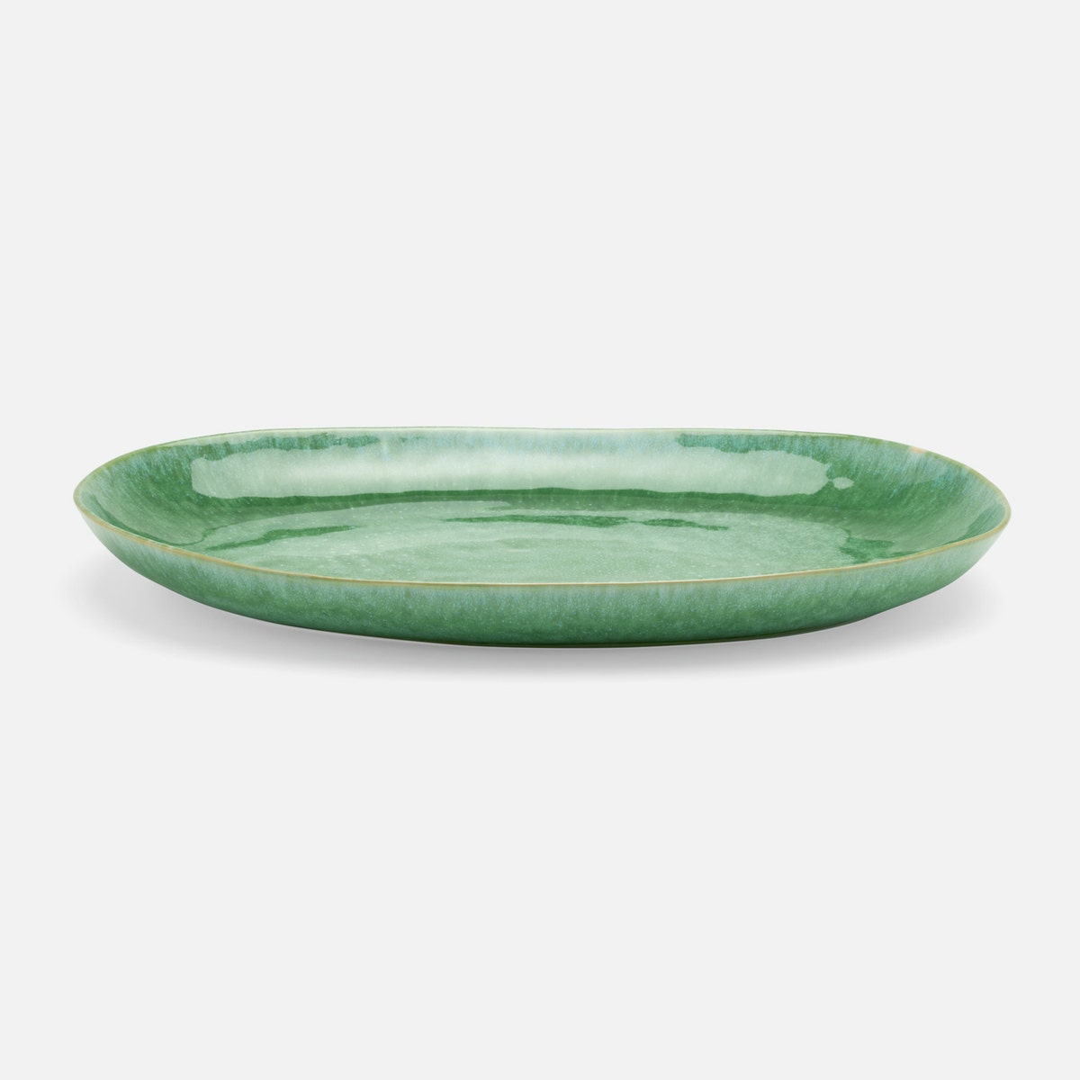 Eloise Reactive Emerald Serving Platter Large Pack/2