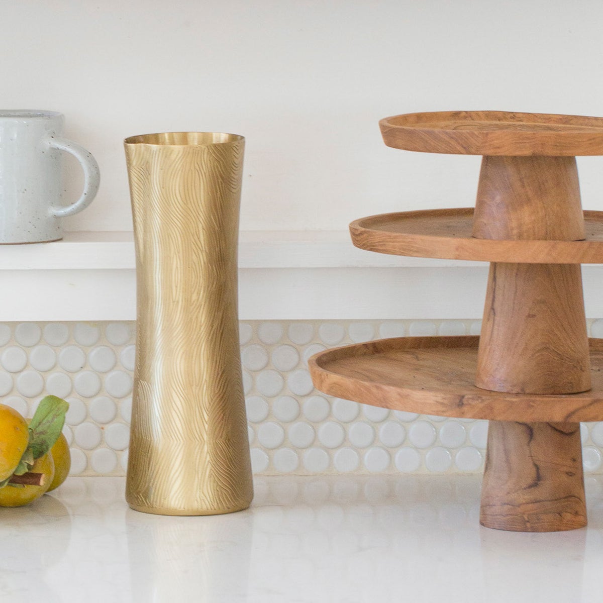 Fabre Medium Natural Cake Stand Pack/2