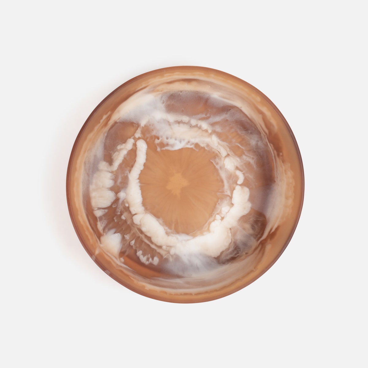 Hugo Brown Swirled Serving Bowl Resin Large