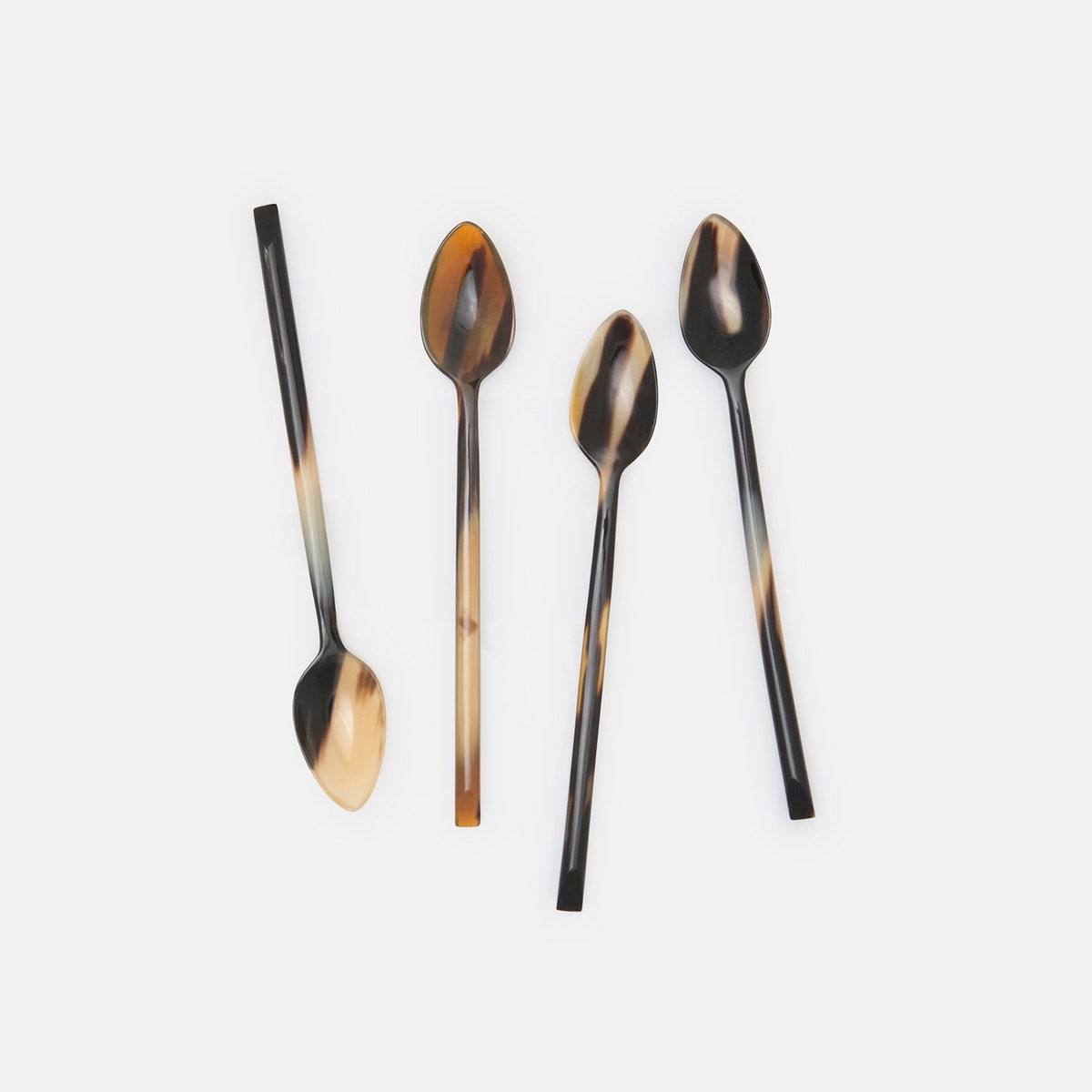 Kaarl Mixed Black Large Cocktail Spoons Set/12