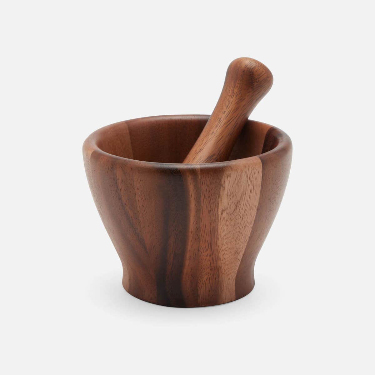 Tashi Dark Mortar And Pestle Acacia Set Of 2