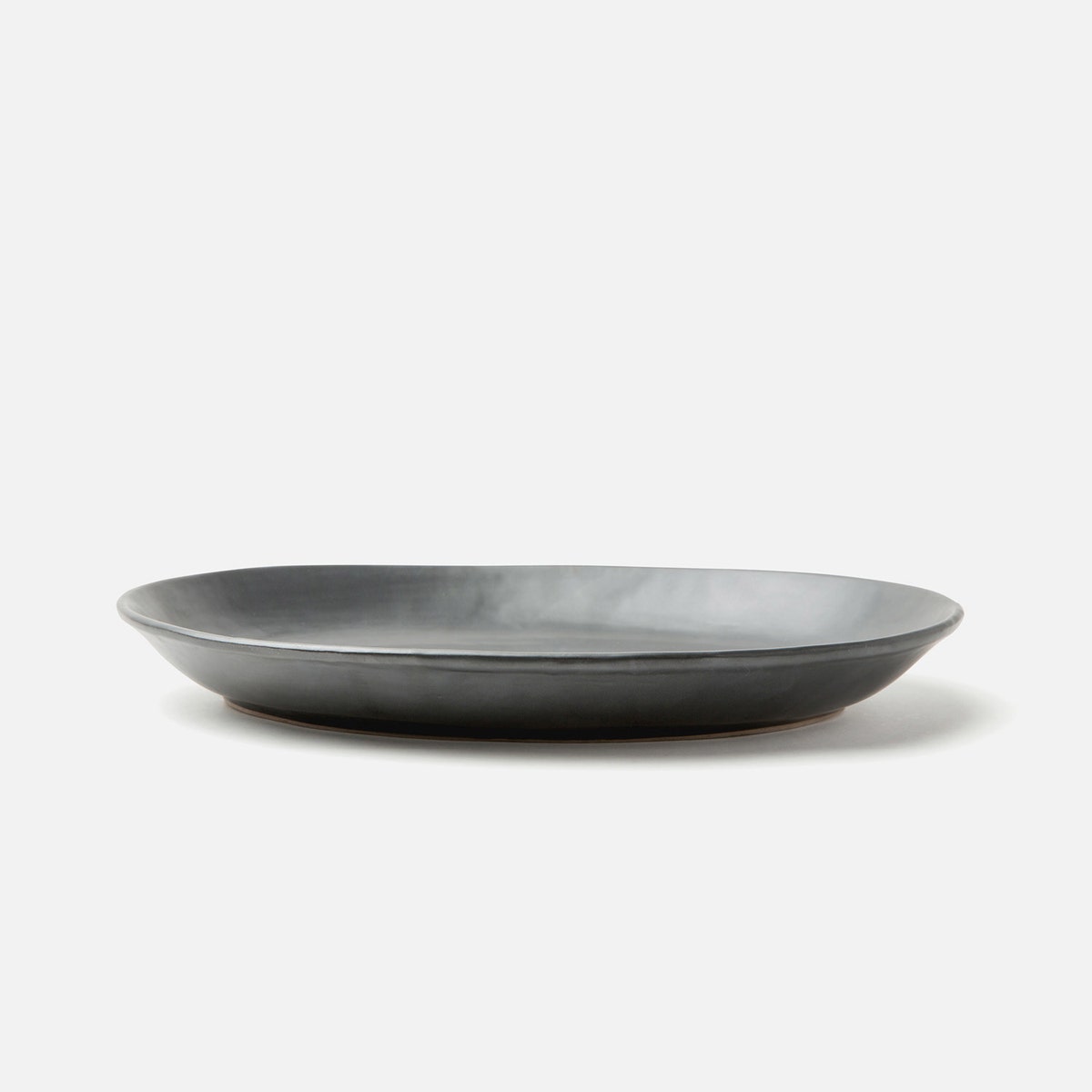 Marcus Black Glaze Oval Serving Platter Stoneware Large Pack/2