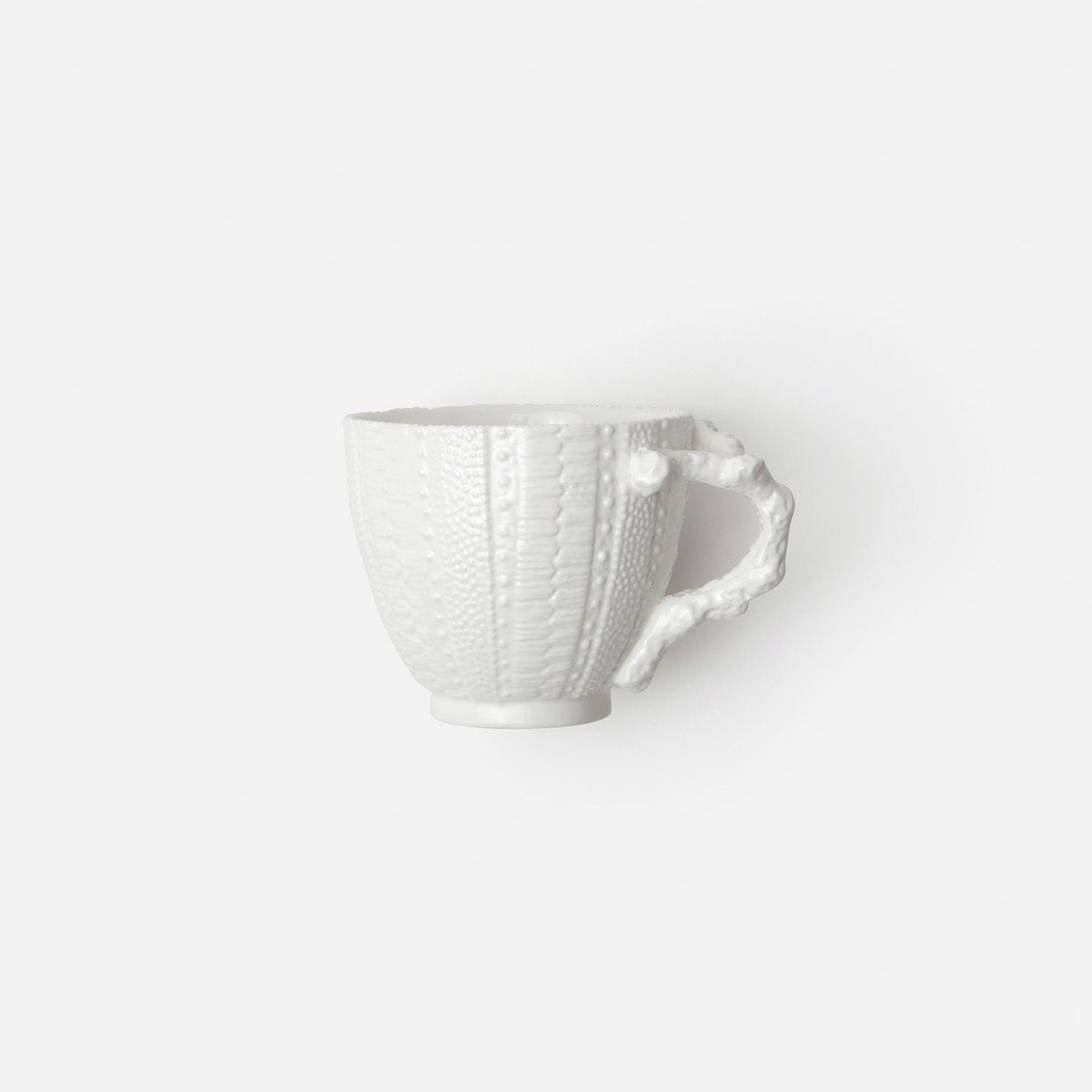 Marina White Sea Urchin Cup/Saucer Pack/4 Porcelain