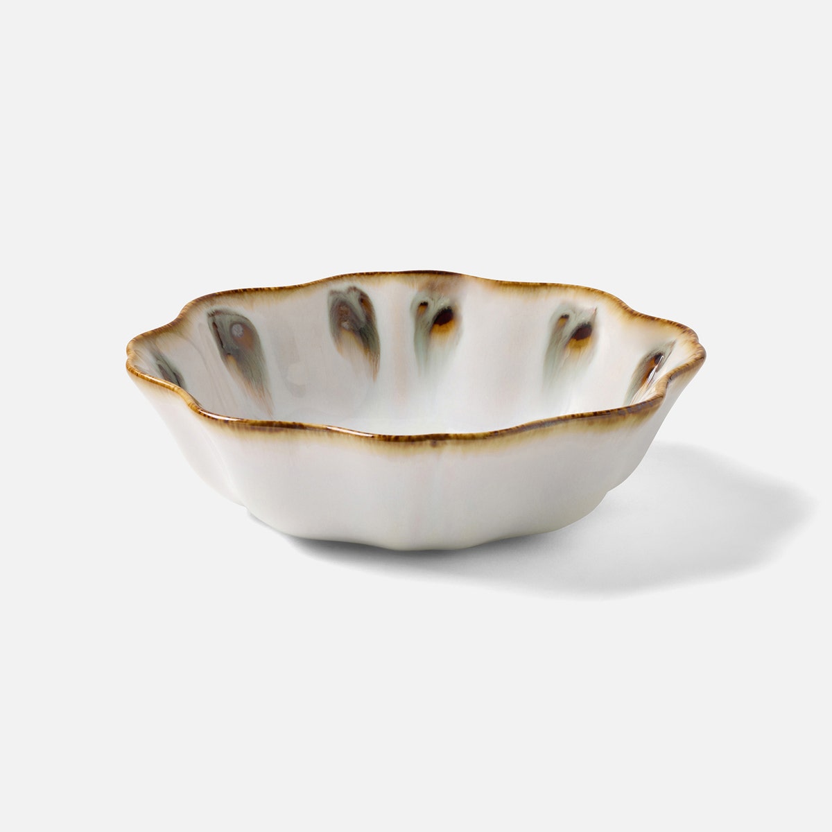 Amoria Almond/Sage Large Serving Bowl Stoneware Pack/2