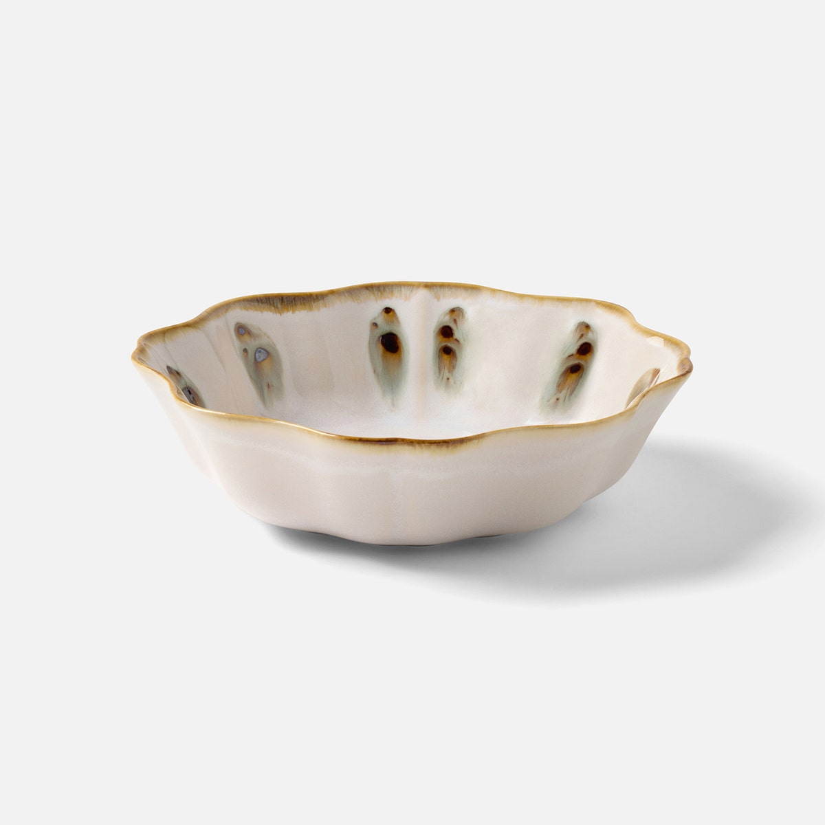 Amoria Almond/Sage Small Serving Bowl Stoneware Pack/2