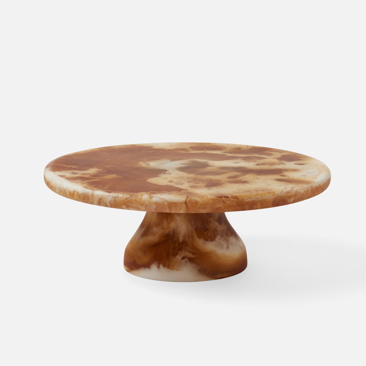 Hugo Amber Swirled Cake Stand Resin Large