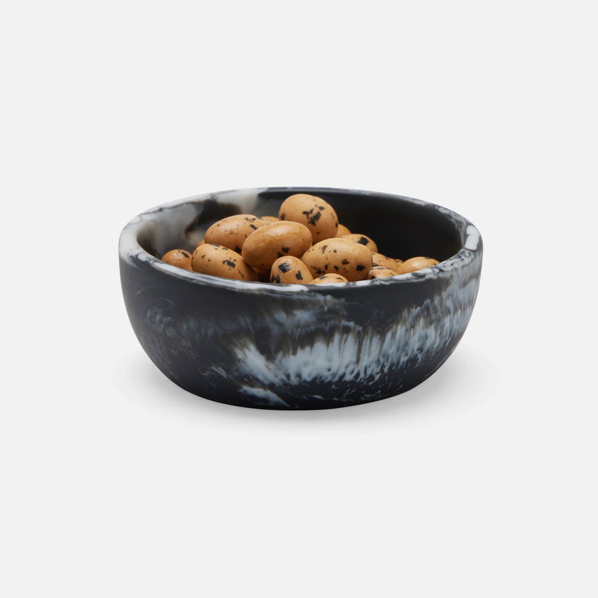 Hugo Black Swirled Hors D'Oeuvre Bowl Resin 4X15 Pack/2
