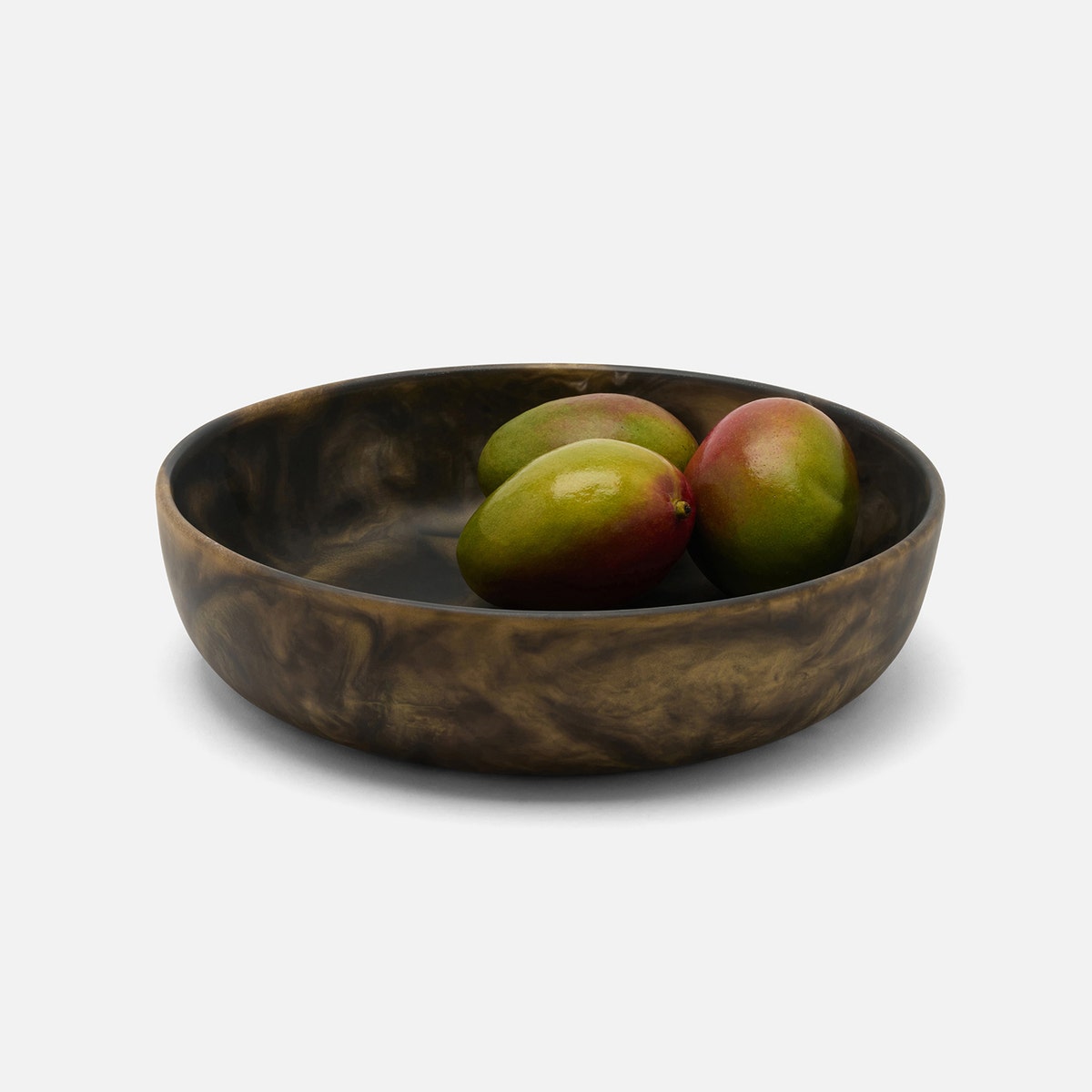 Hugo Black/Gold Swirled Serving Bowl Resin Large