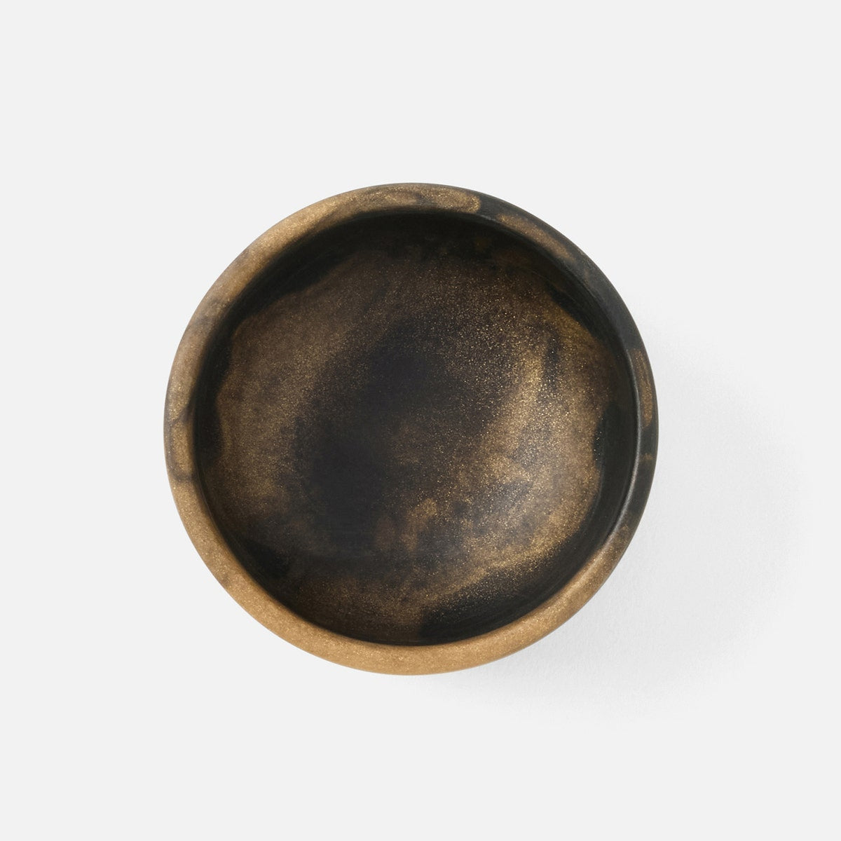 Hugo Black/Gold Swirled Pinch Bowl Resin Pack/2