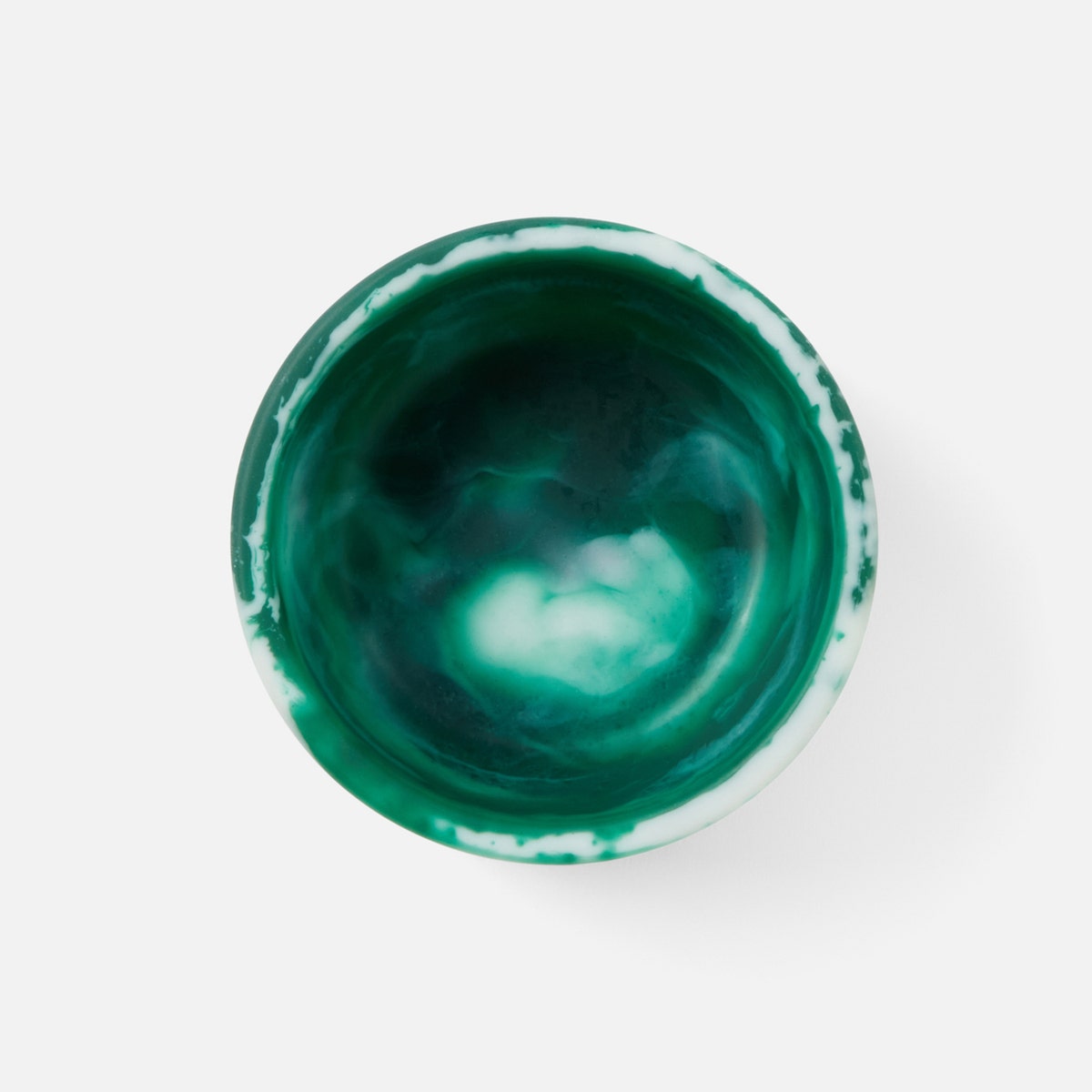 Hugo Green Swirled Hors D'Oeuvre Bowl Resin 4X15 Pack/2