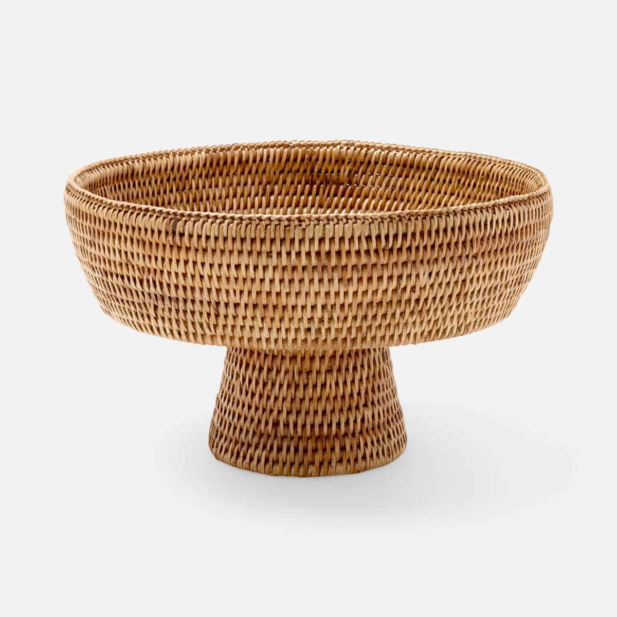 Londyn Natural Footed Serving Bowl Rattan Large