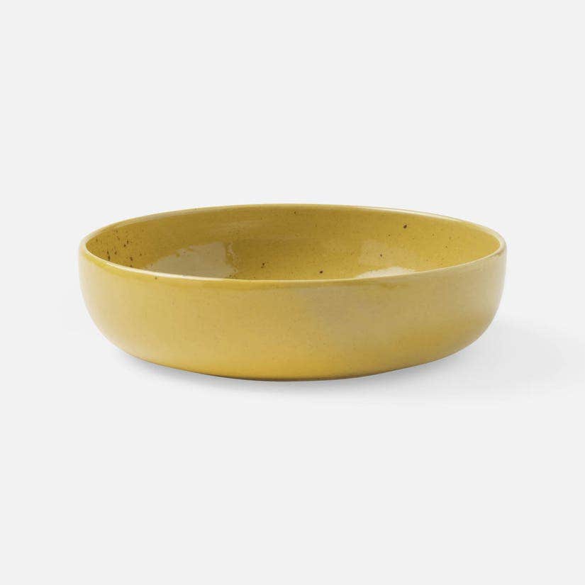 Marcus Chartreuse Salt Glaze Deep Serving Bowl Stoneware Large