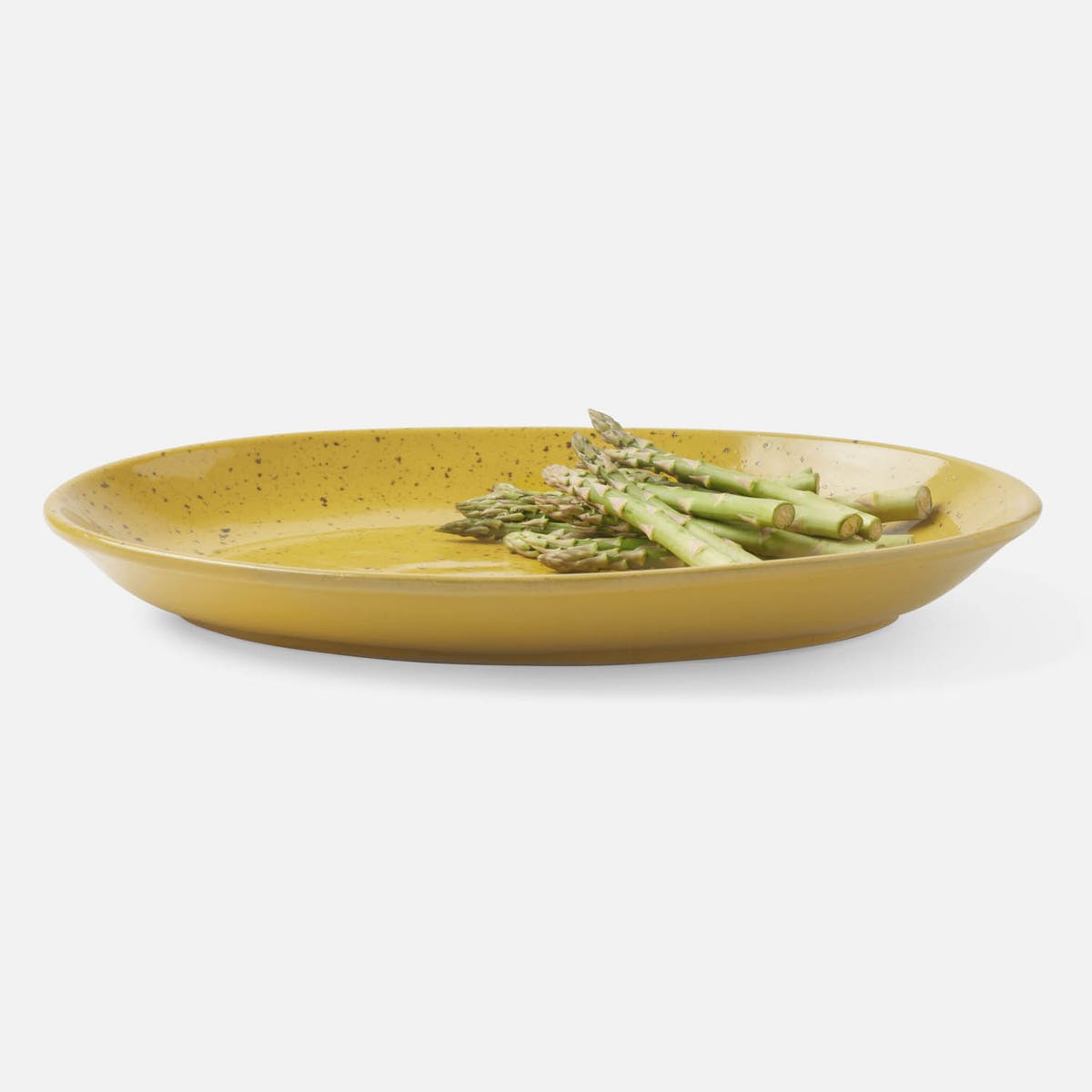 Marcus Chartreuse Salt Glaze Oval Serving Platter Stoneware Large Pack/2