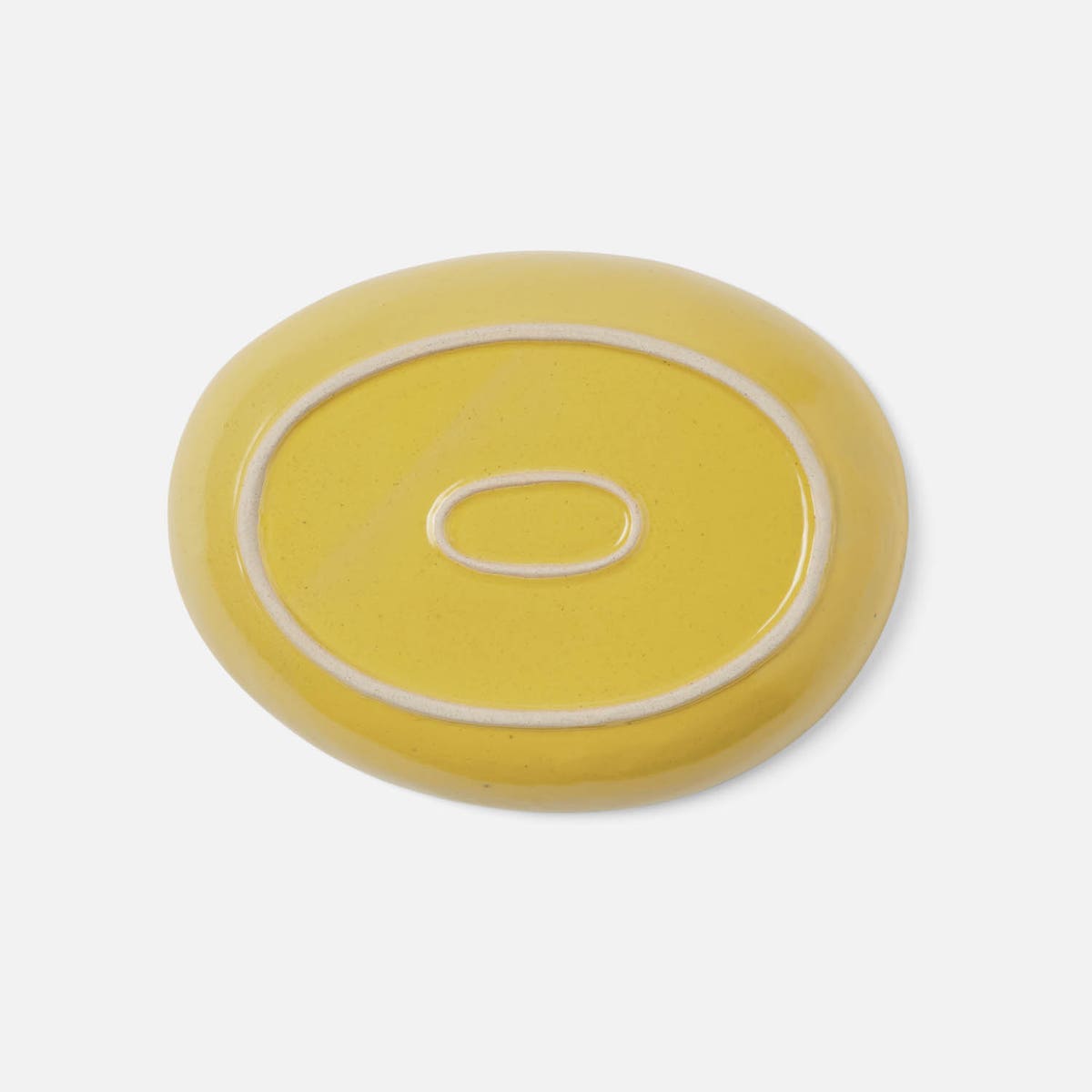 Marcus Chartreuse Salt Glaze Oval Serving Platter Small Pack/2