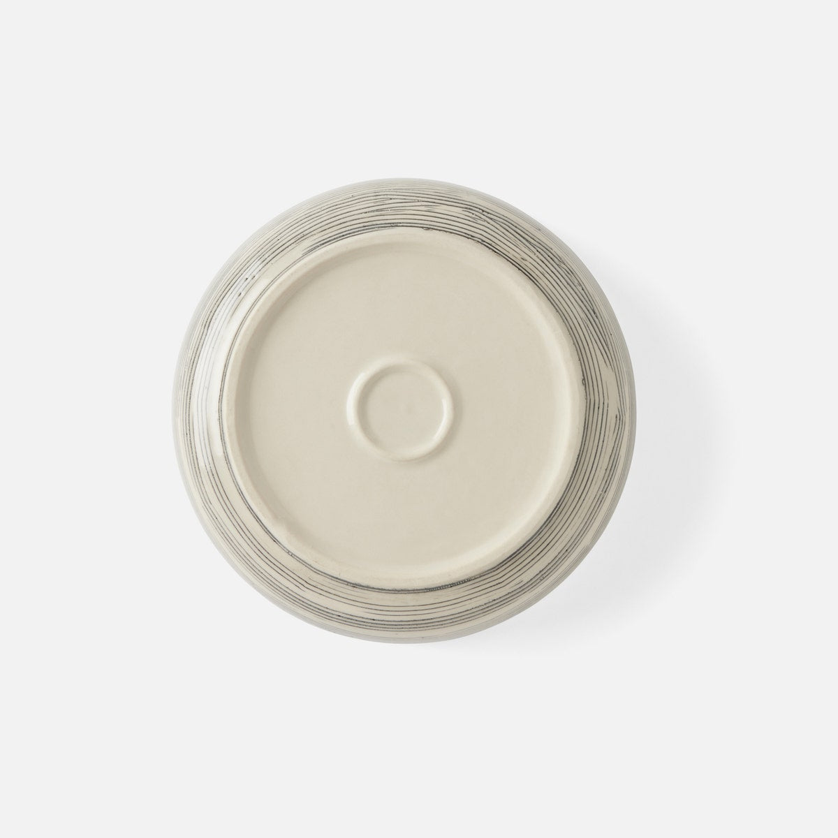 Nolan Black Cream Round Serving Bowl Stoneware Large Pack/2