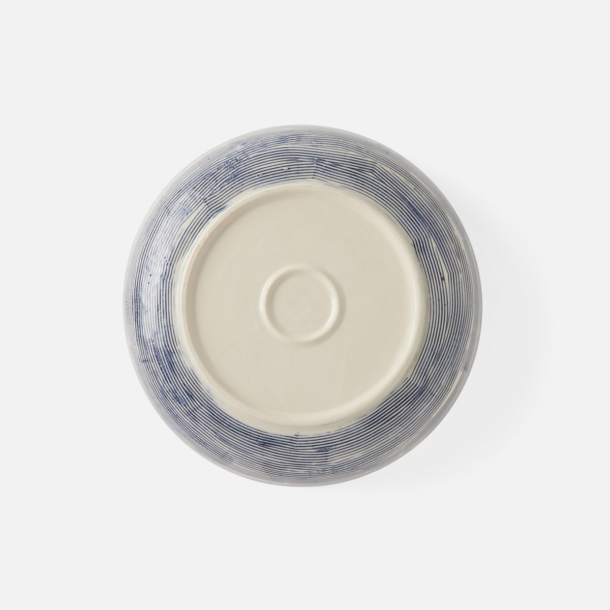 Nolan Navy Cream Round Serving Bowl Stoneware Small Pack/2