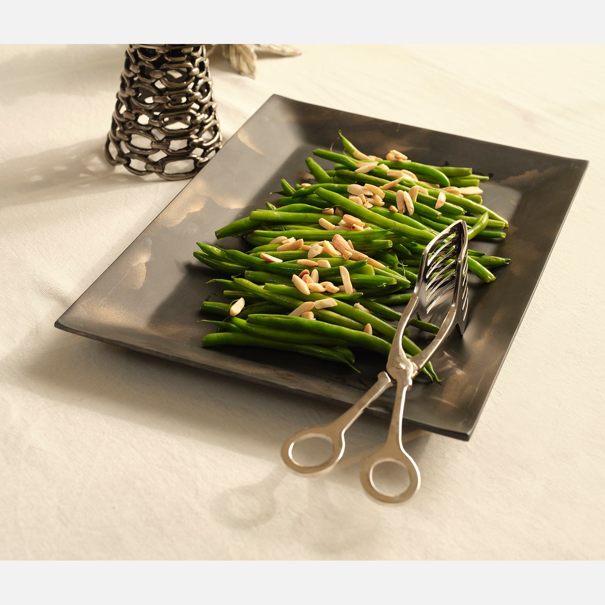 Olena Black/Gold Swirled Rectangular Serving Tray Resin S/2