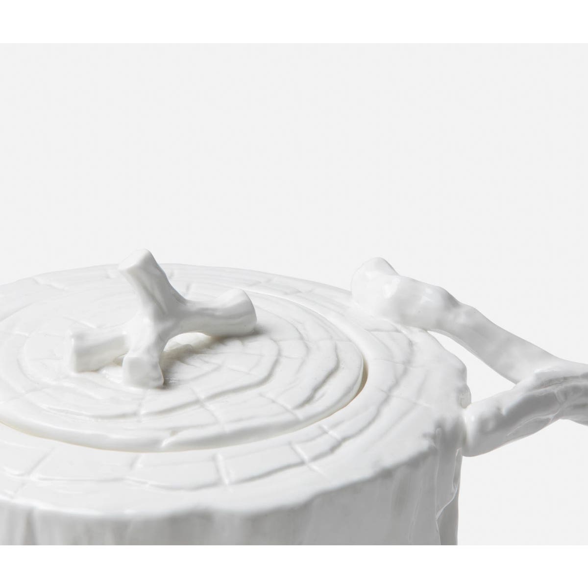 Willa White Faux Bois Teapot Porcelain