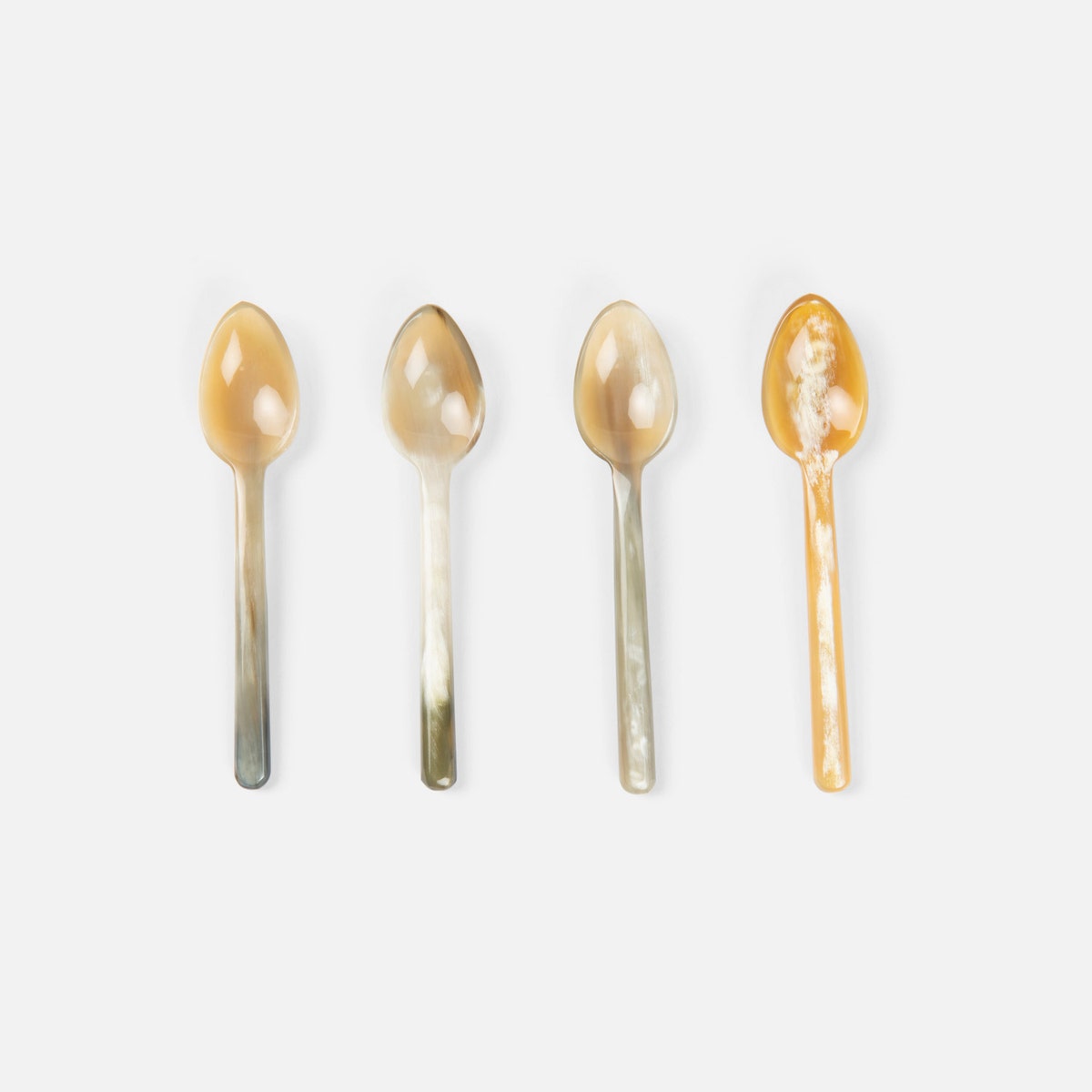 Esmee Small Natural Horn Spoons Set/4