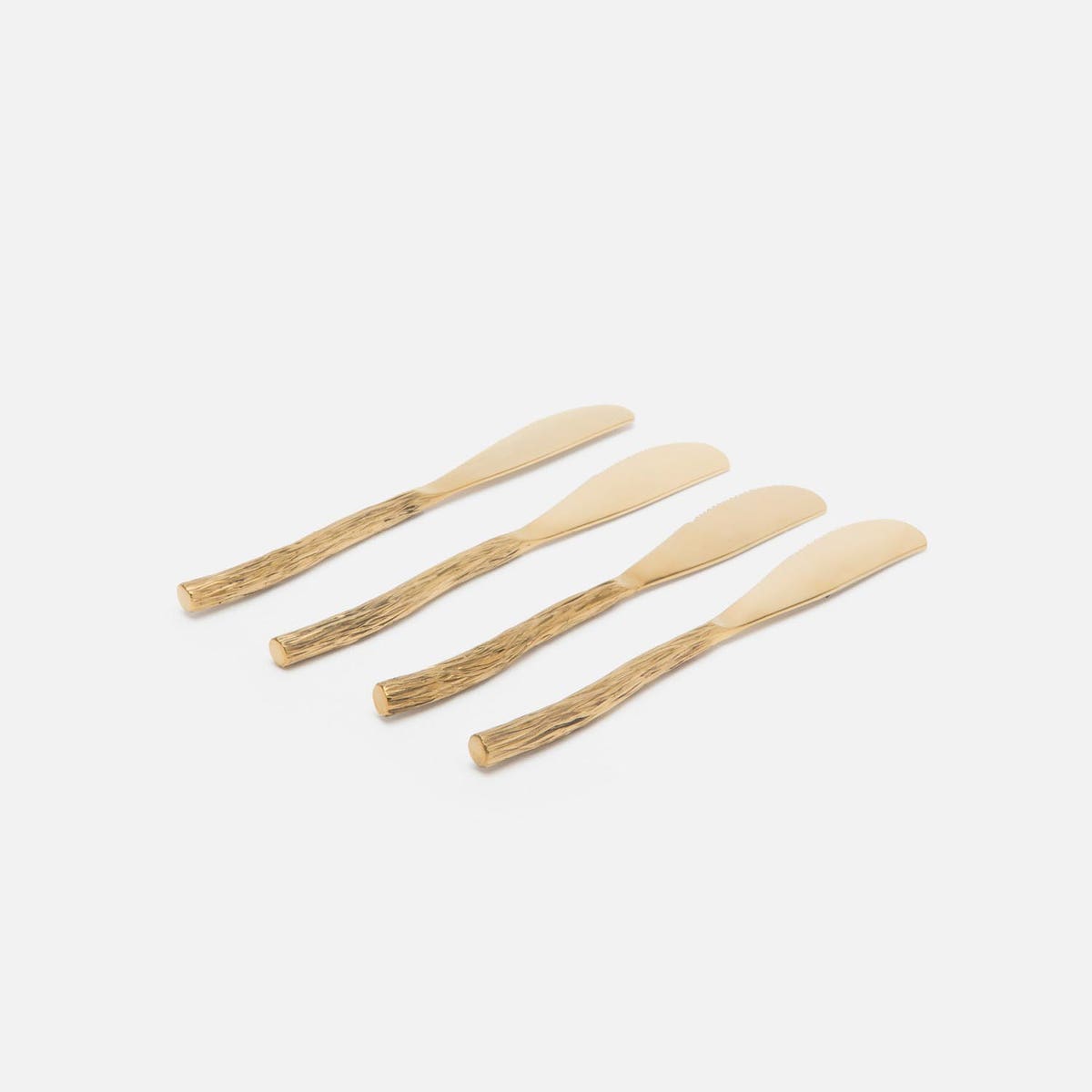 Danele Polished Gold Cheese Spreaders Set/4