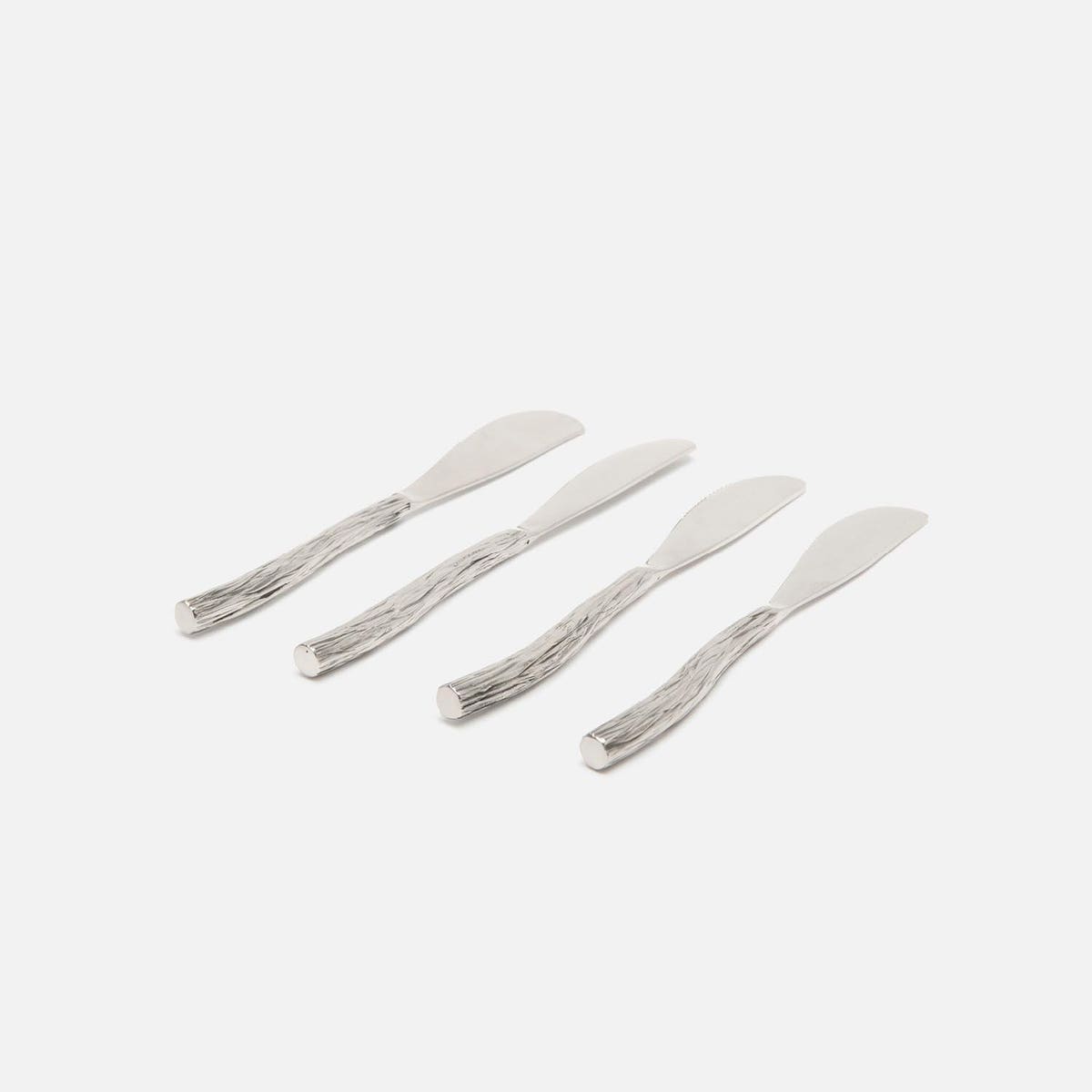 Danele Polished Silver Cheese Spreaders Set/4