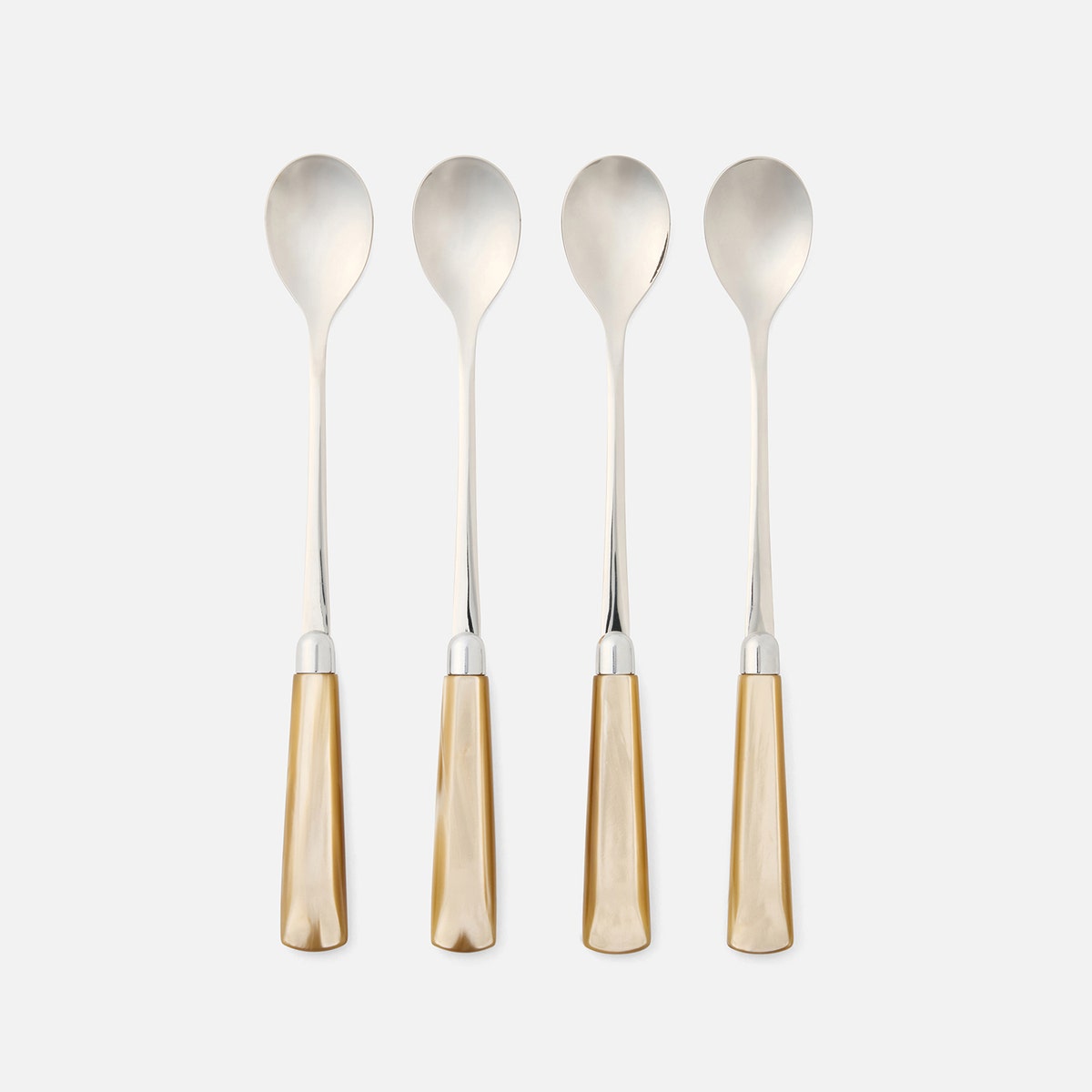 Colson Champagne/Polished Silver Cocktail Spoon Acrylic/Stainless Steel Pack/4