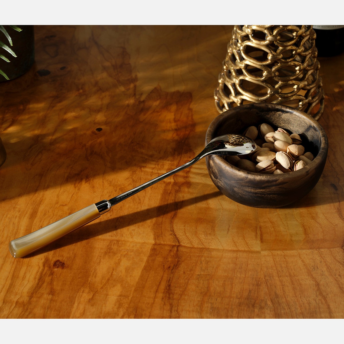 Colson Champagne/Polished Silver Cocktail Spoon Acrylic/Stainless Steel Pack/4