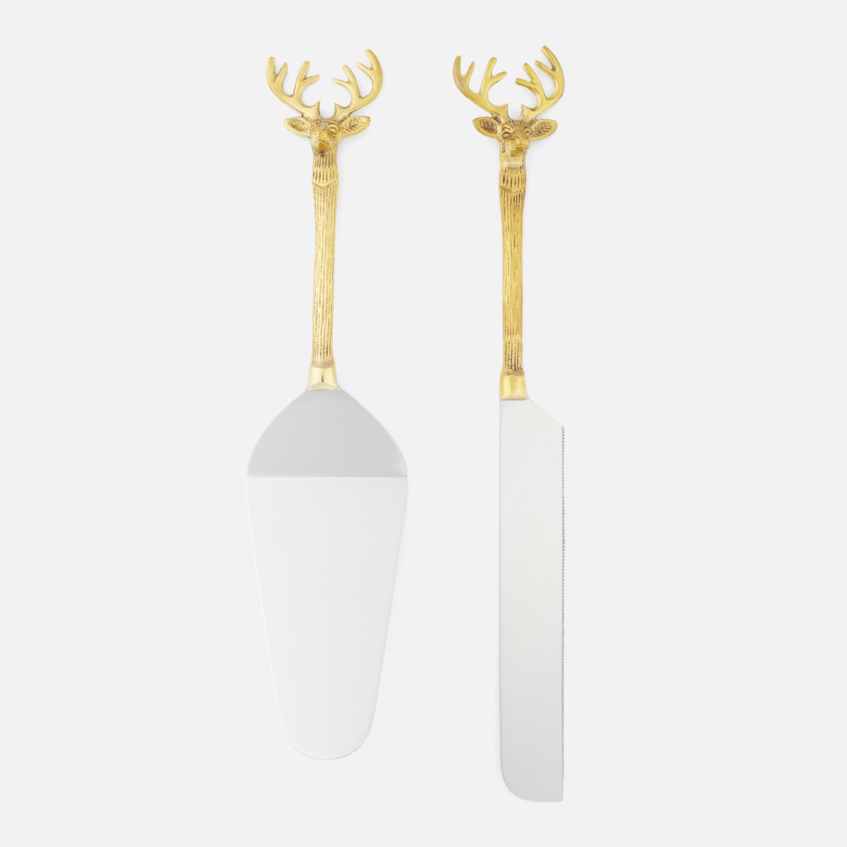 Dash Polished Silver/Gold 2-Piece Serving Set Stainless Steel/Brass Boxed