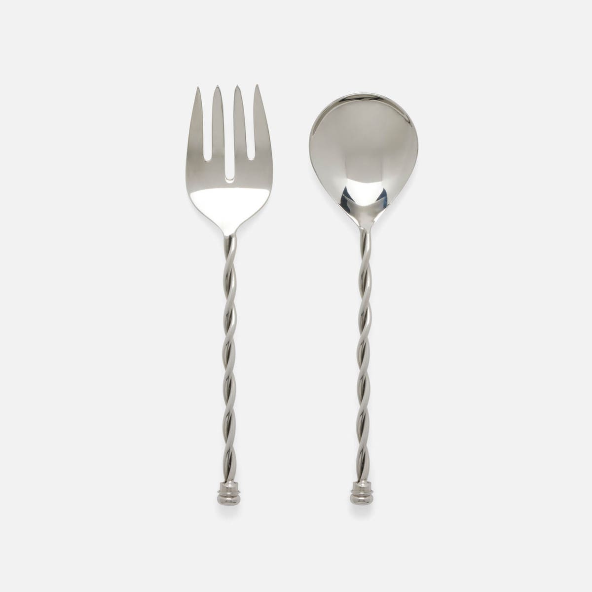 Ellis Polished Silver Serving Set 2-Piece Set: Serving Spoon Serving Fork