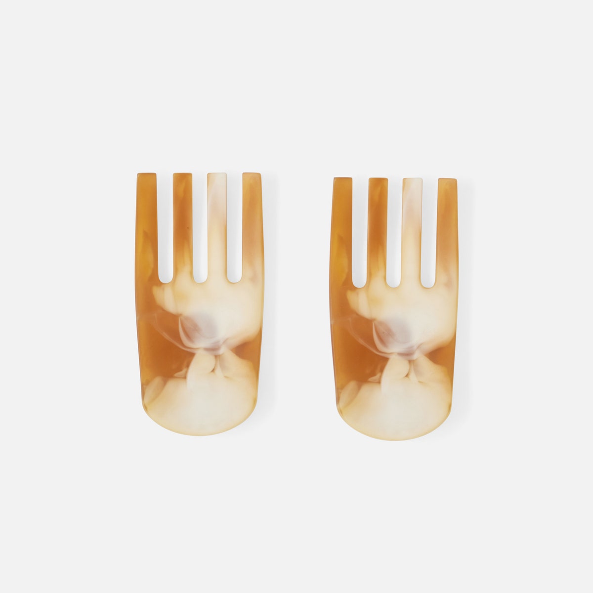 Parker Amber Swirled Serving Set Resin Set/2