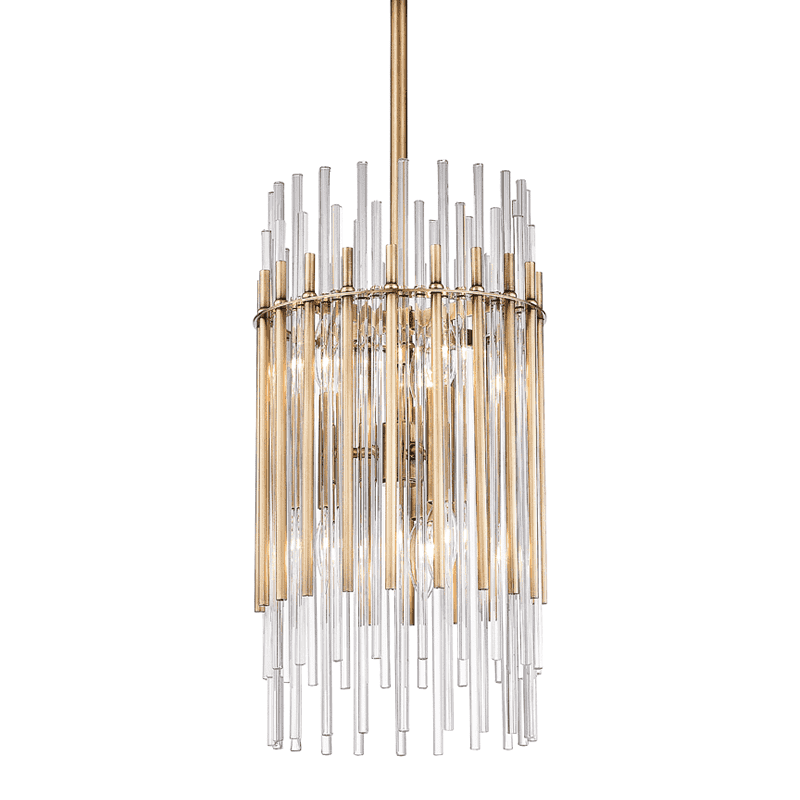 Wallis 6 Light Pendant-Hudson Valley-HVL-6310-AGB-PendantsAged Brass-1-France and Son