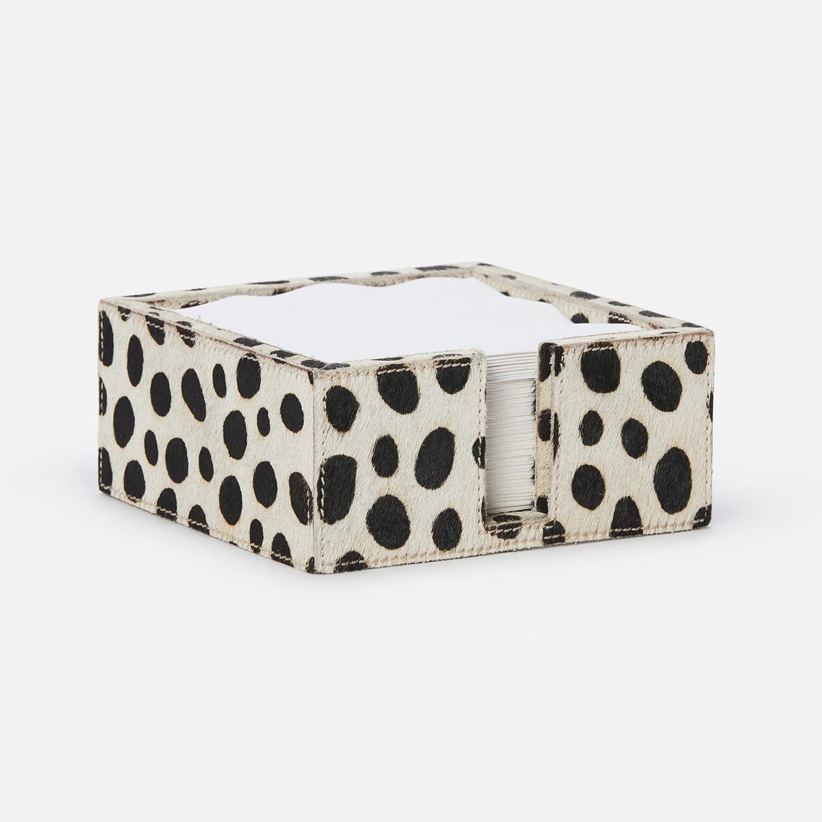 Bandar Dalmatian Print Cocktail Napkin Holder Hair-On-Hide Pack/2