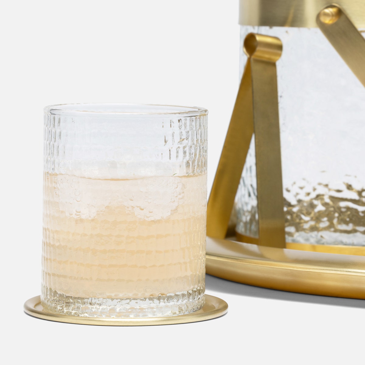 Allegra Gold Round Coaster Set Of 6 Matte Brass