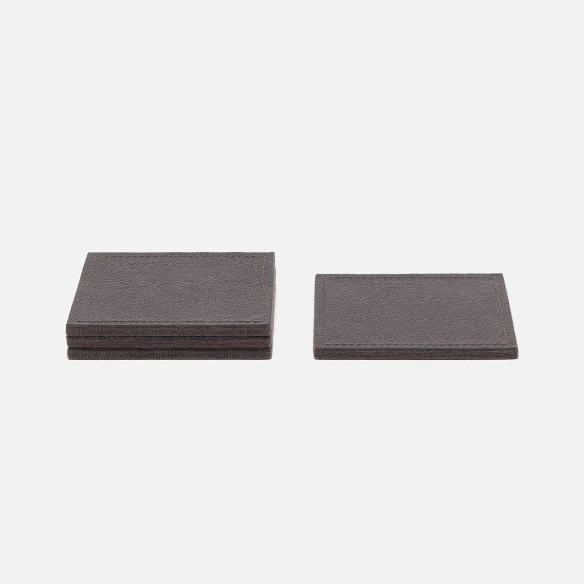 Evan Aubergine Square Coasters Boxed Set Of 4