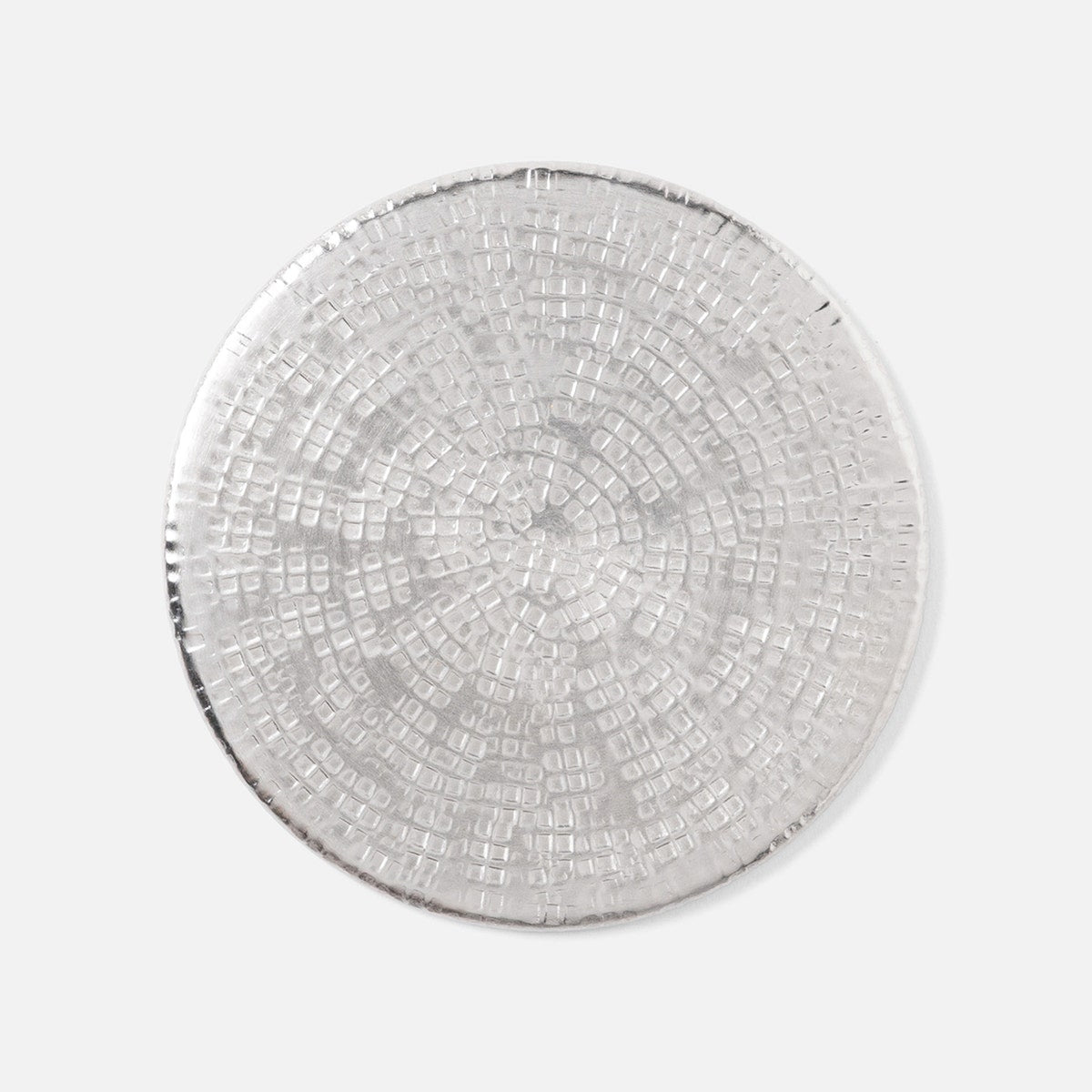Winsford Matte Pewter Coasters Set Of 6 Hammered Brass