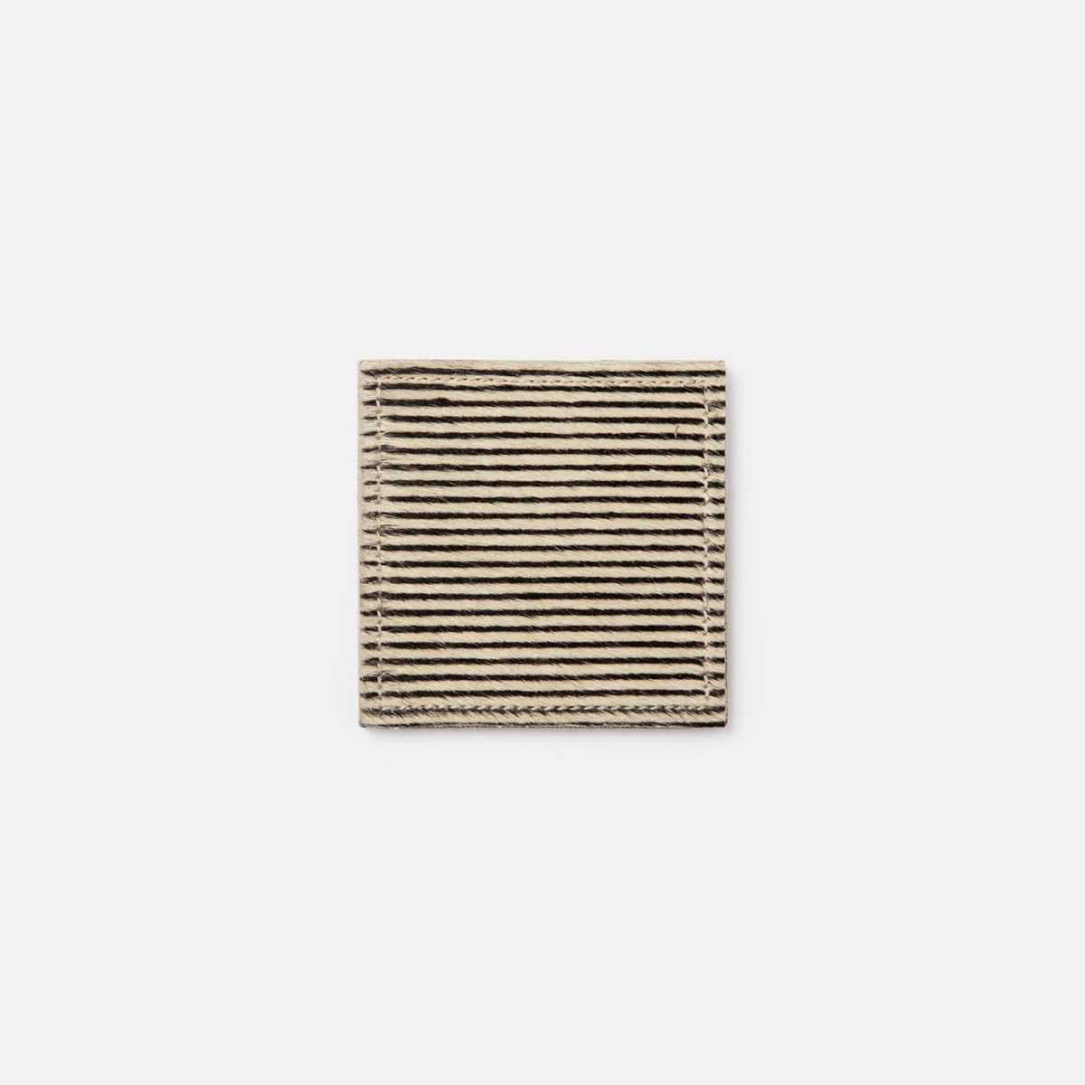 Arlo Brown Candy Striped Square Coasters Boxed Set Of 4