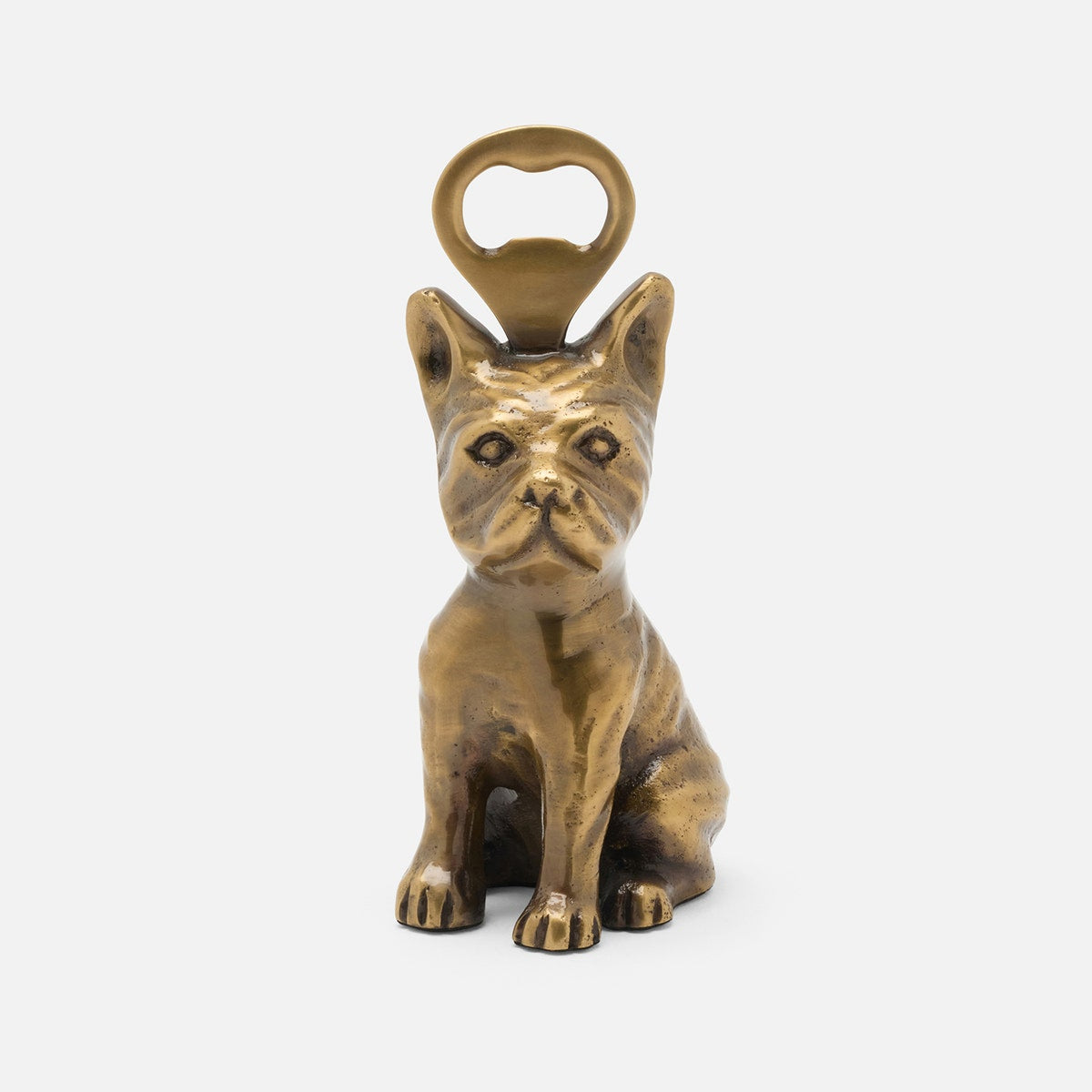 Cosette Antique Brass French Bulldog Bottle Opener Metal Pack/3