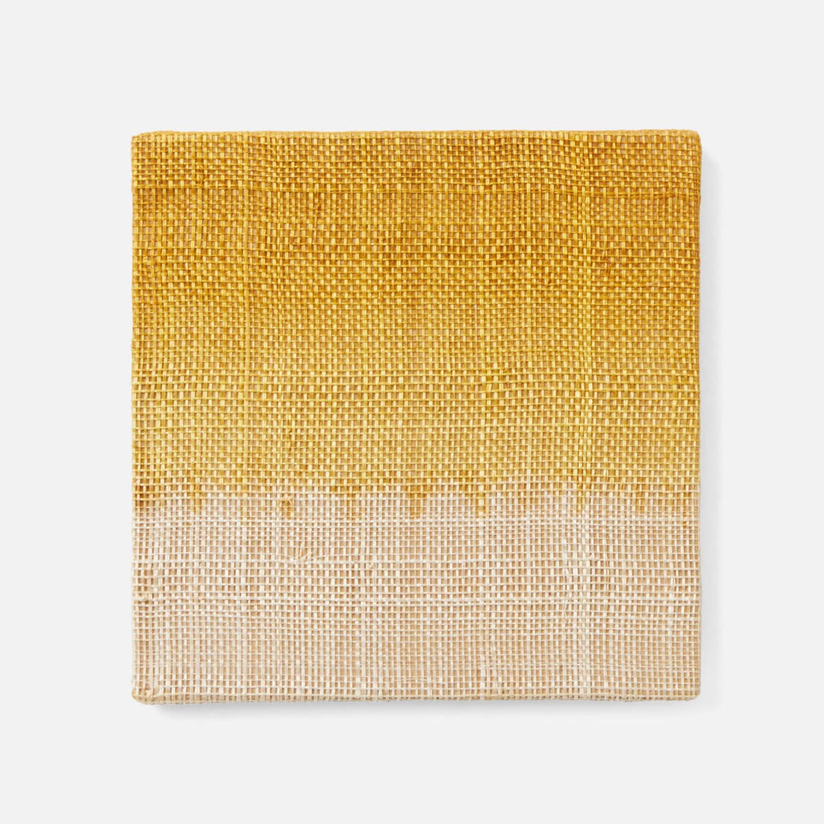 Hudson Mustard Set Of 4 Coasters Abaca