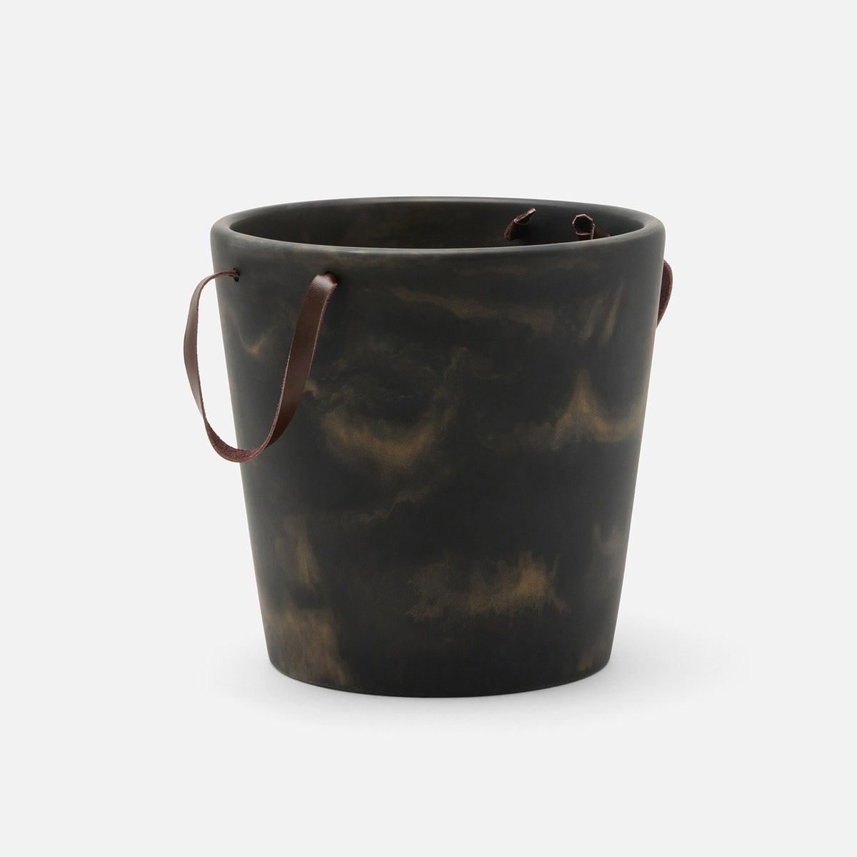 Wesley Black/Gold Swirled Champagne Bucket Resin