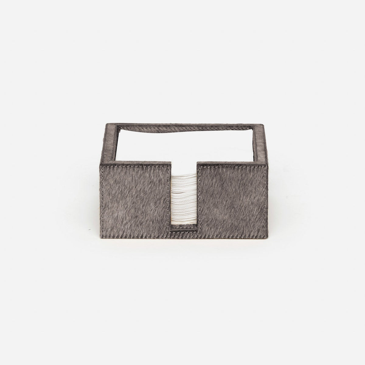 Browmley Gray Cocktail Napkin Holder Hair-On-Hide Pack/2