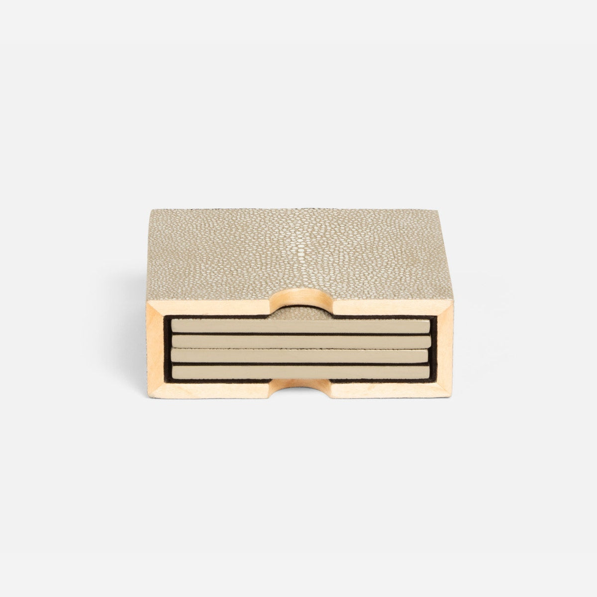 Varese Sand Coasters Set Of 4 Realistic Faux Shagreen Pack/2