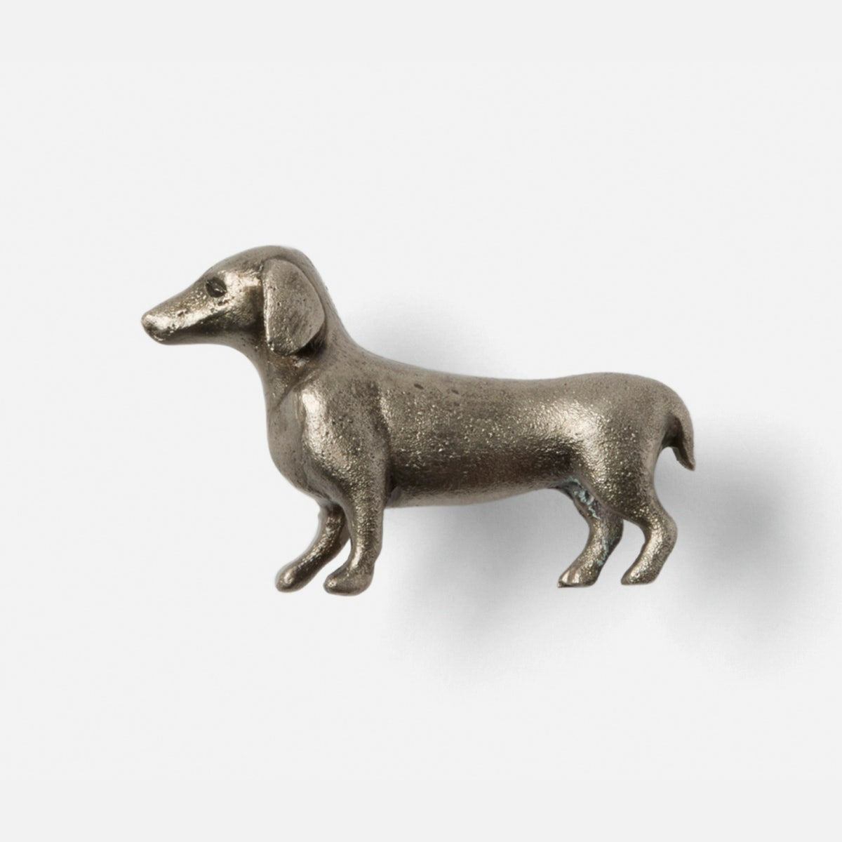 Bruno Antique Pewter Dachshund Napkin Ring Brass Boxed Pack/4
