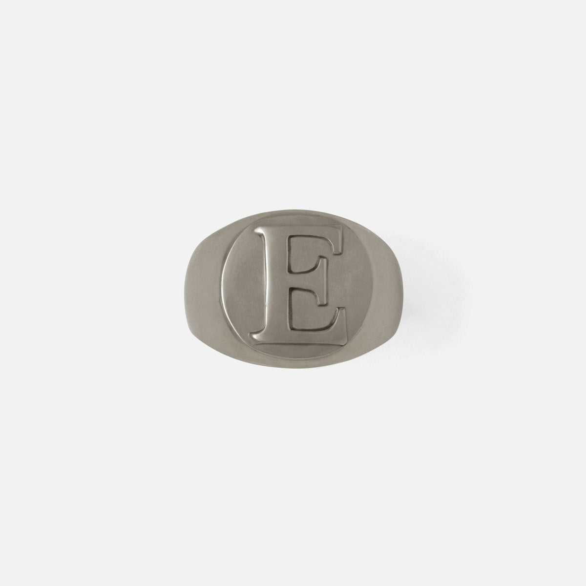 Clark Antique Pewter Napkin Ring Letter E