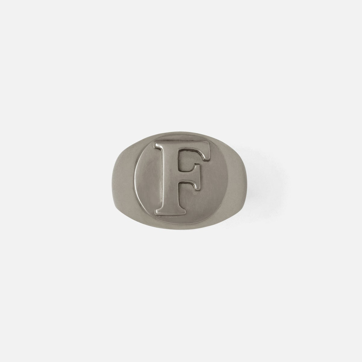 Clark Antique Pewter Napkin Ring Letter F